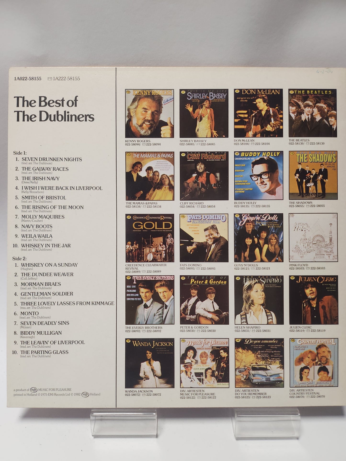 Dubliners "the Best of the" LP Vinyl