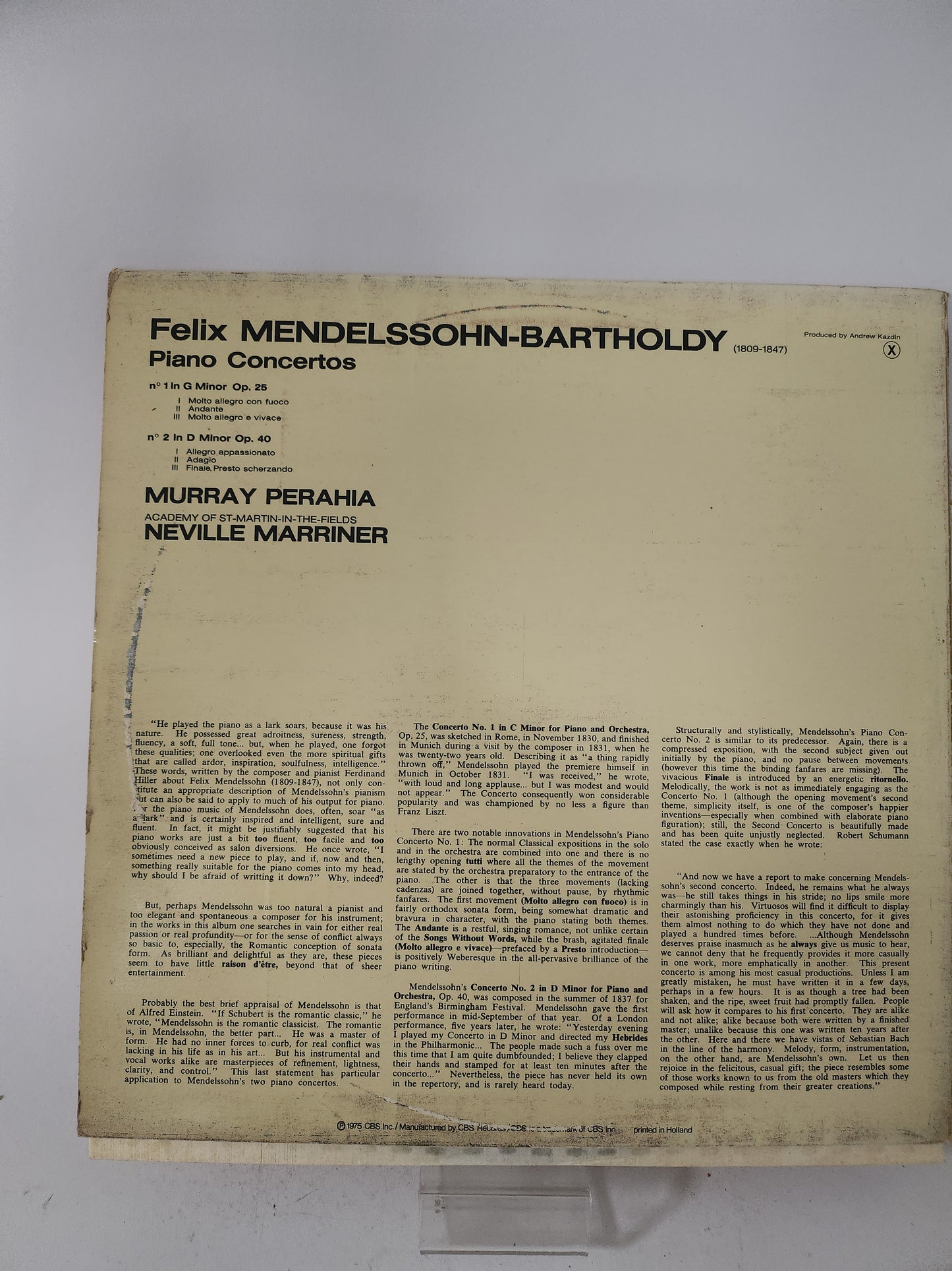 Felix Mendelssohn - Bartholdy: Piano Concertos 1 & 2