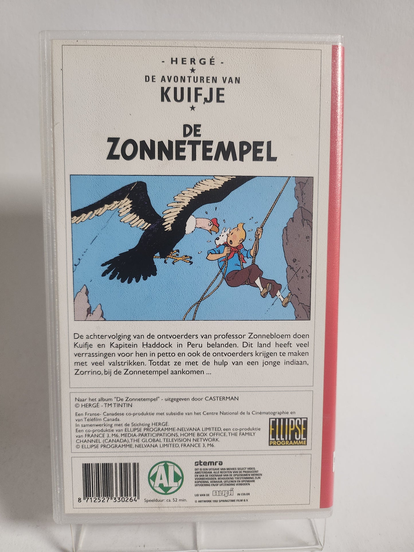 Kuifje "de Zonnetempel" VHS Kids