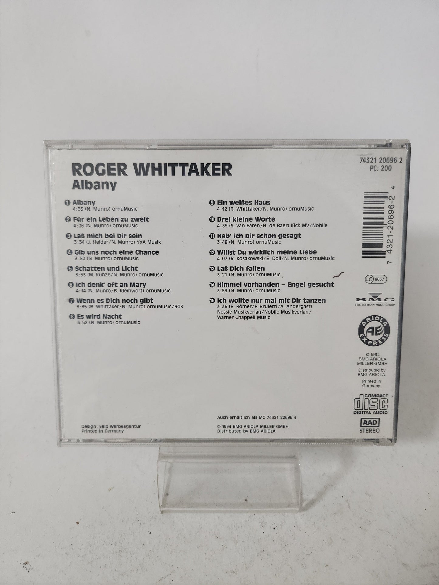 Roger Whittaker: Albany CD - Cd