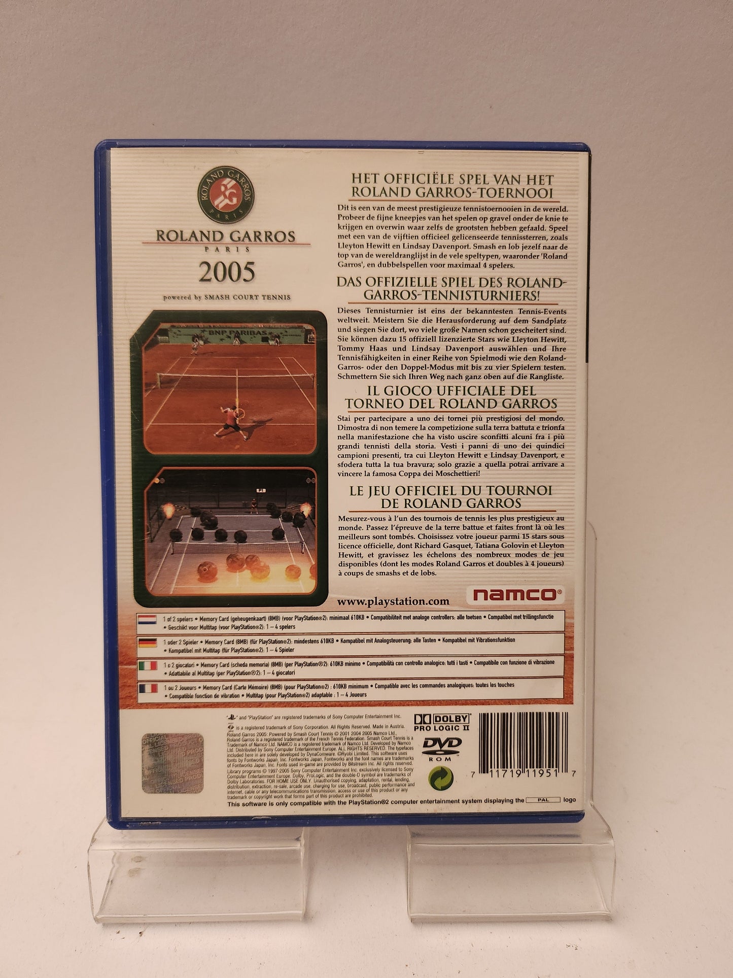 Roland Garros 2005: Powered by Smash Court Tennis Playstation 2 - Playstation 2 Games