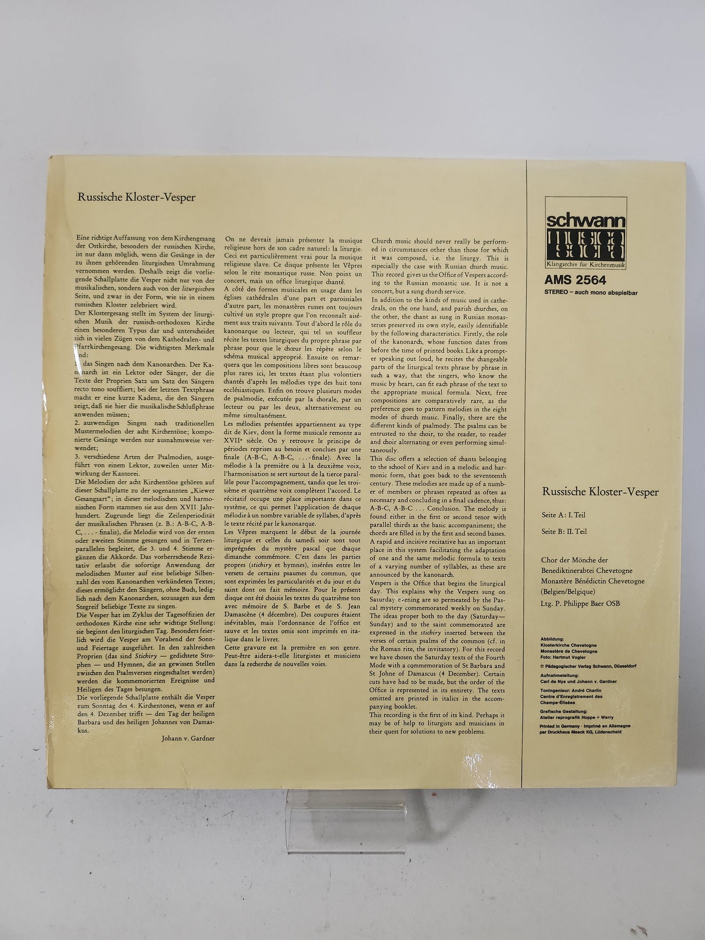 Russische Kloster-Vesper LP Vinyl - Lp Vinyl