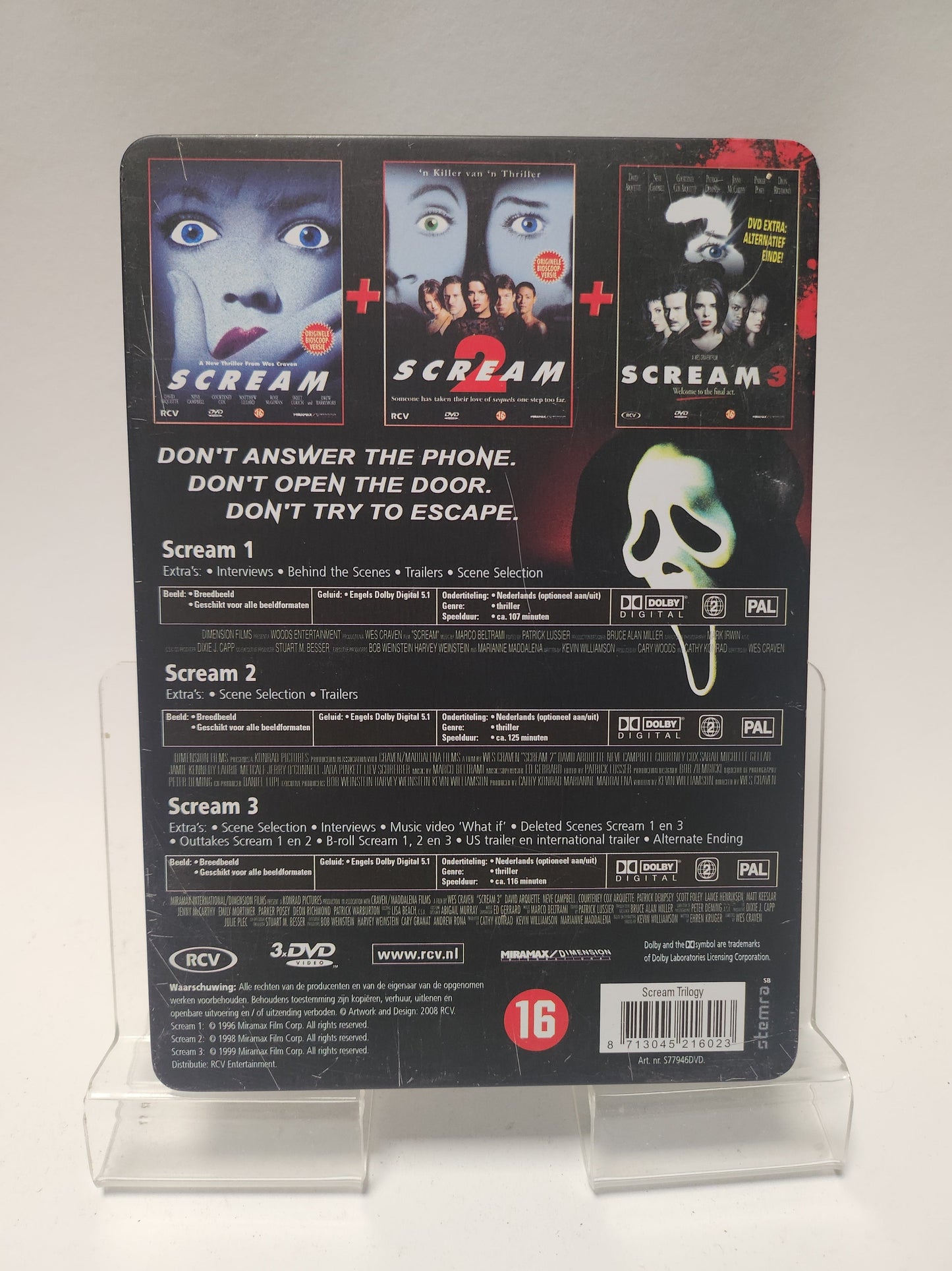 Scream Trilogy Steelcase Dvd Box - Dvd Volwassenen