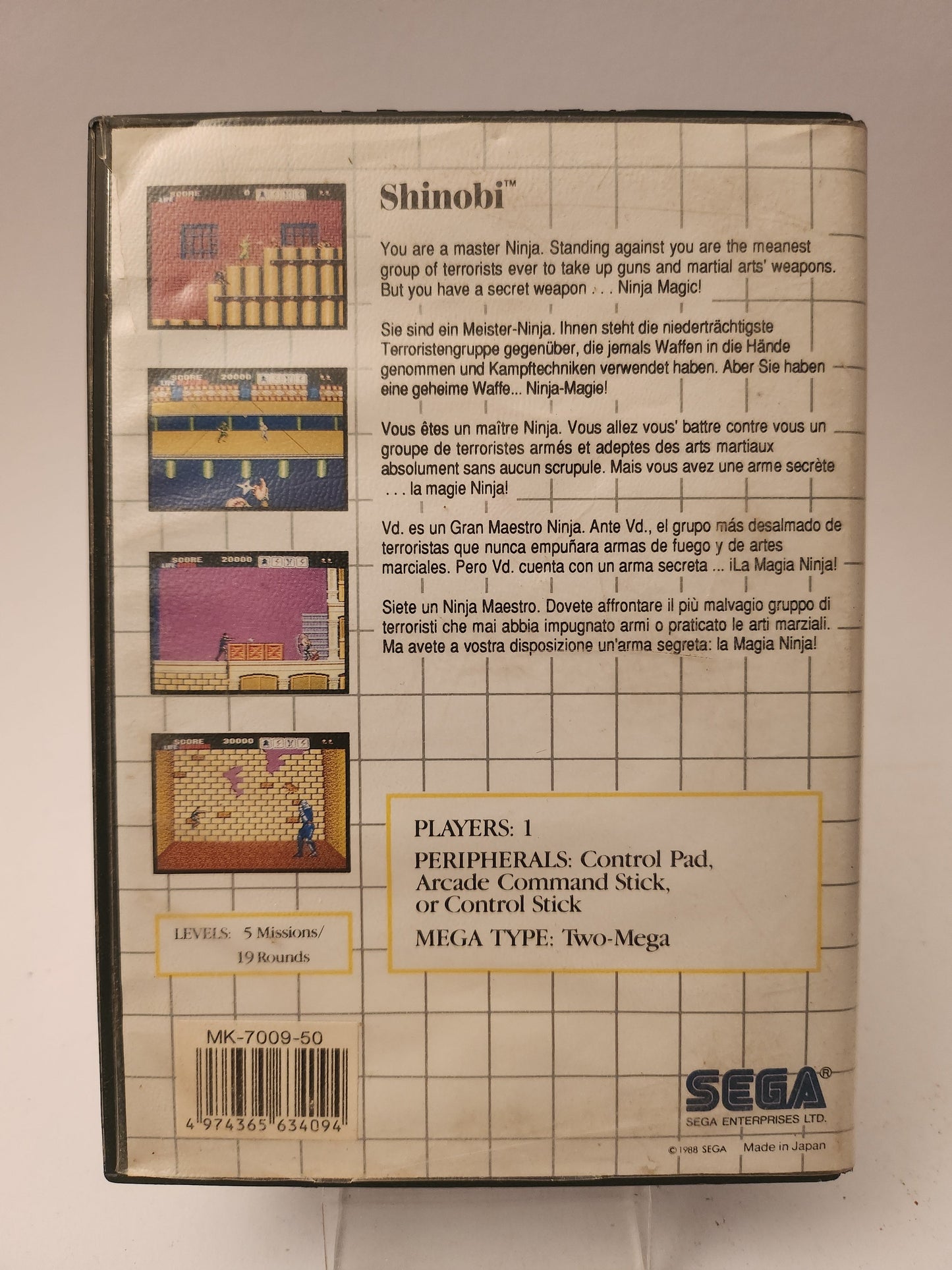 Shinobi Sega Master System - Sega Games