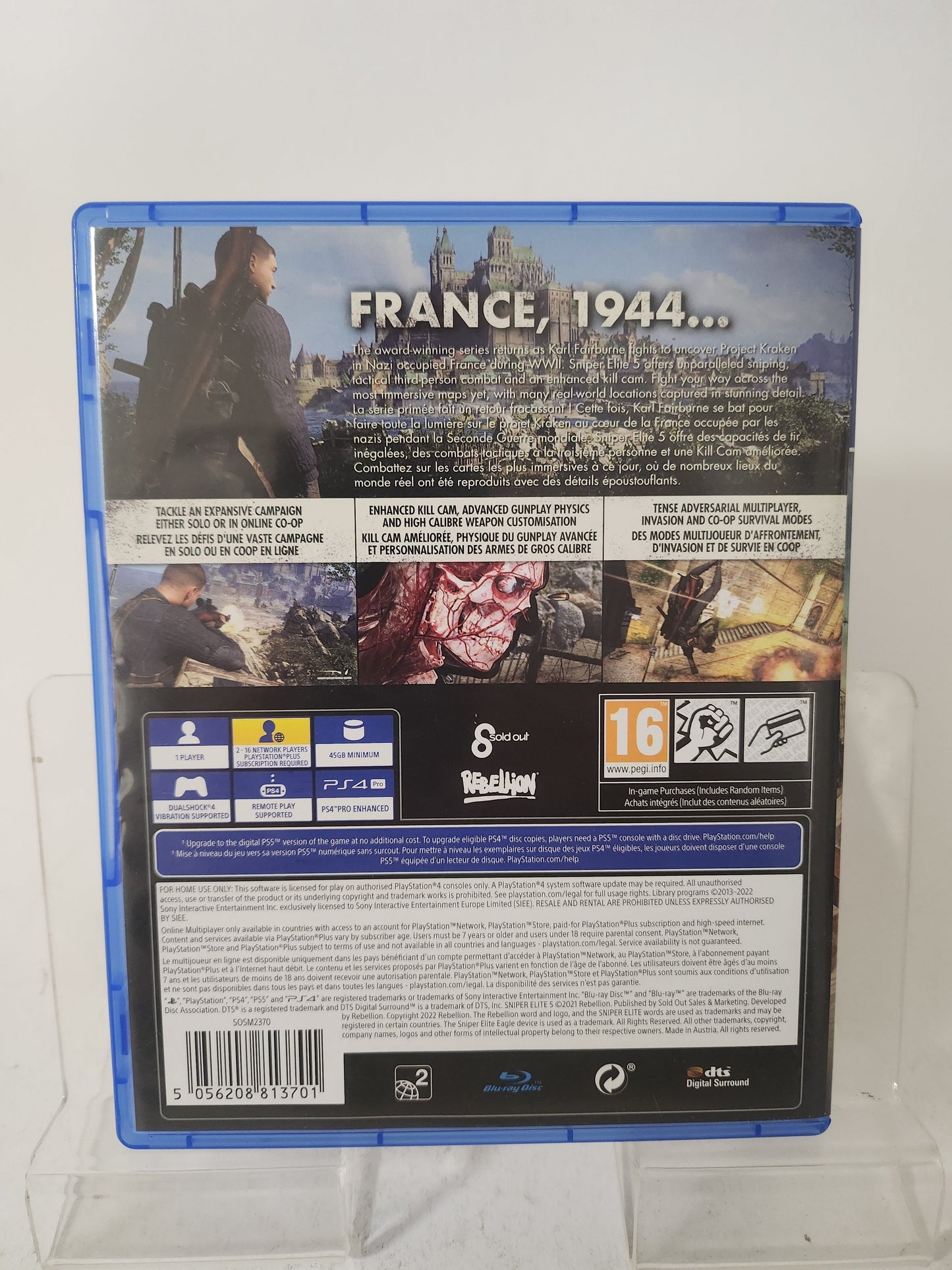 Sniper Elite 5 (No Book) PlayStation 4 - Playstation 4 games