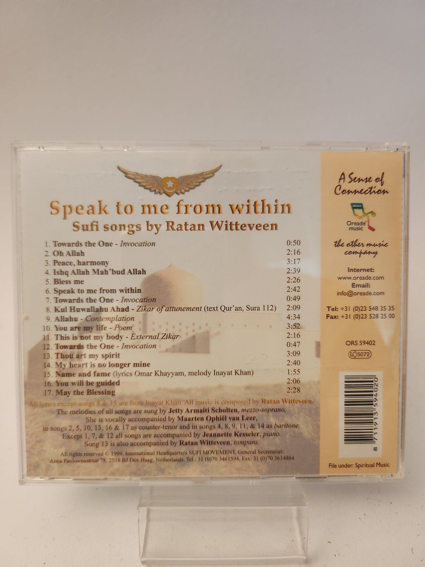 Speak to me from Within CD - Cd