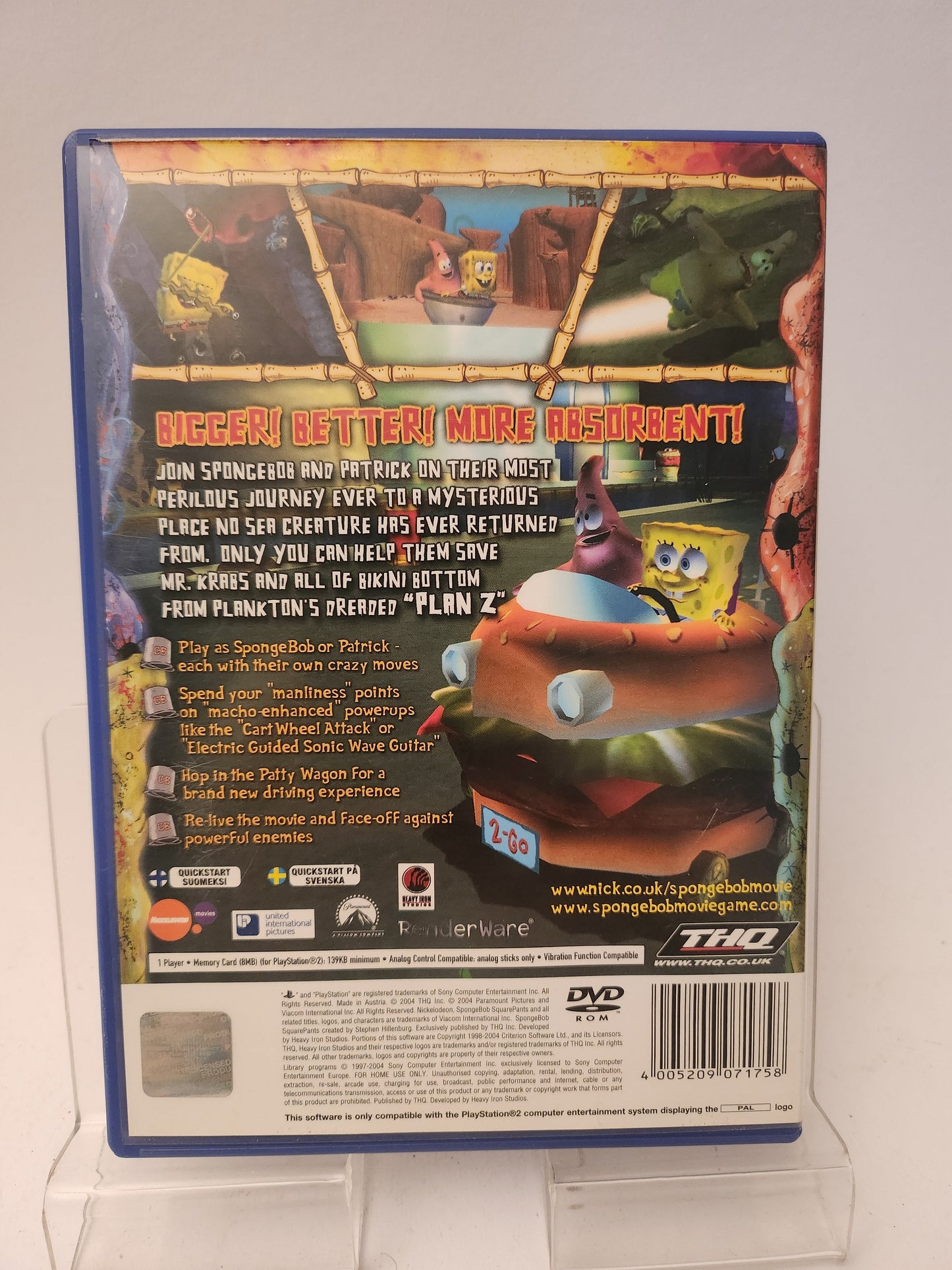 SpongeBob SquarePants the Movie Playstation 2 - Playstation 2 Games