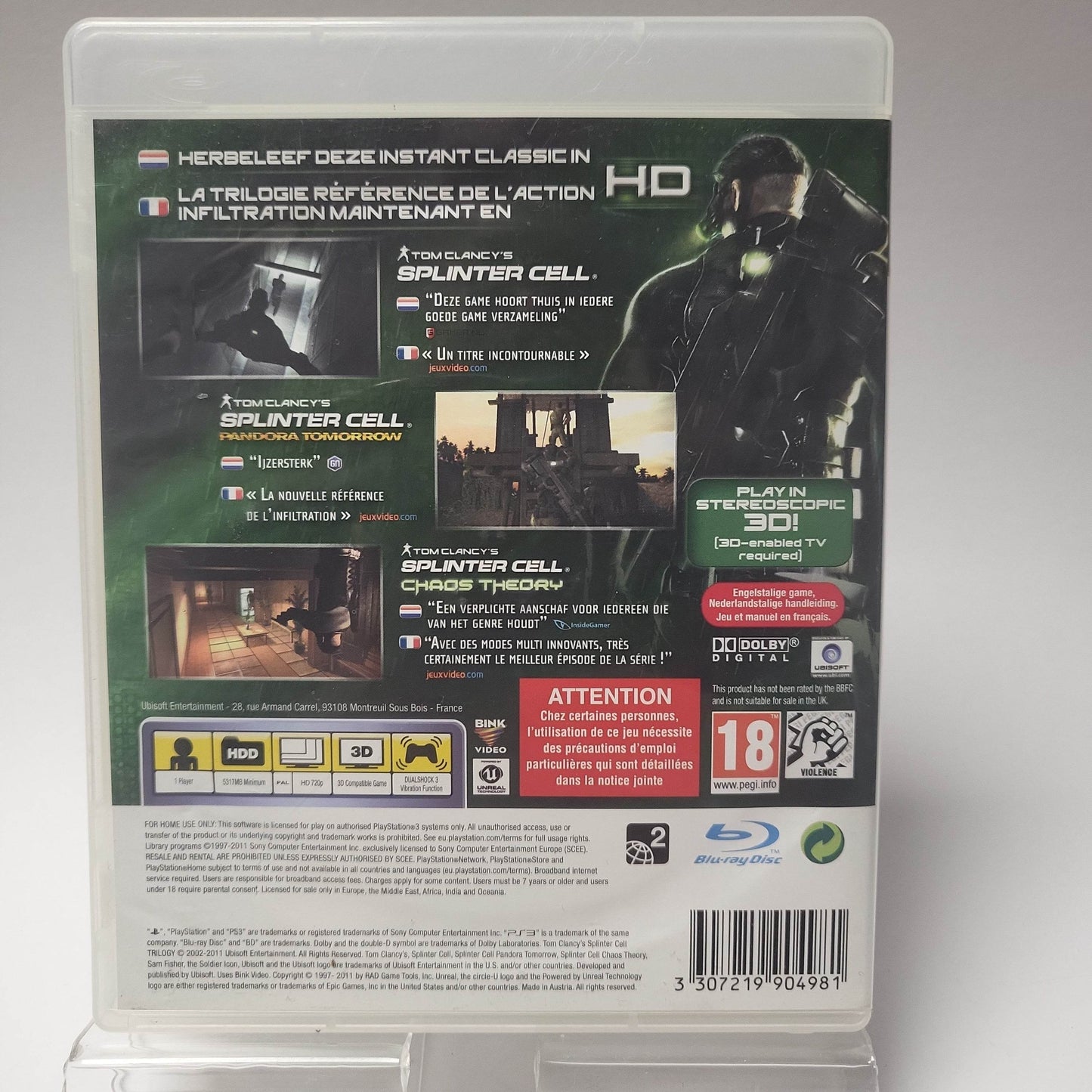 Tom Clancy's Splinter Cell Trilogy Playstation 3 - Feniks Gameshop