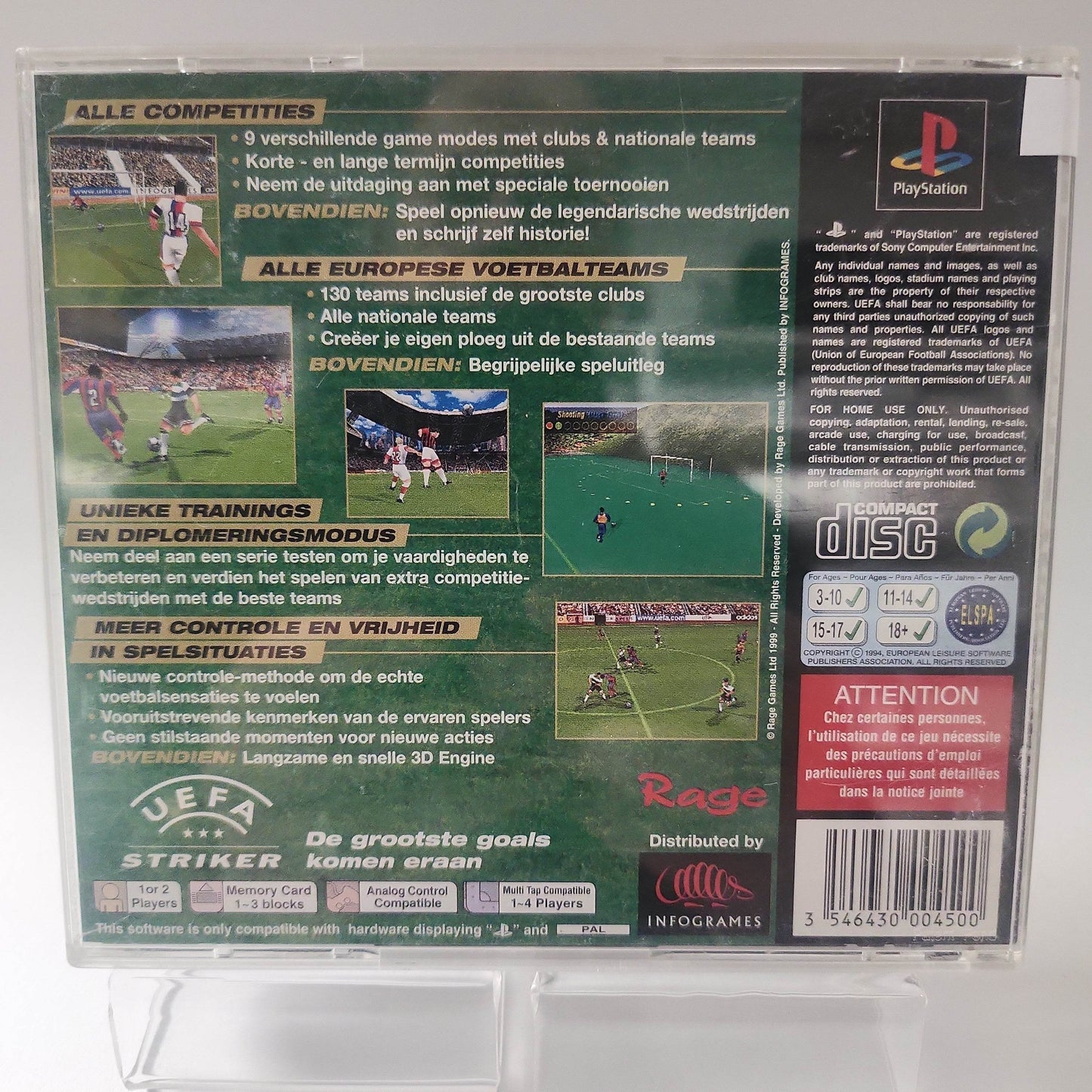 UEFA Striker Playstation 1 - Feniks Gameshop