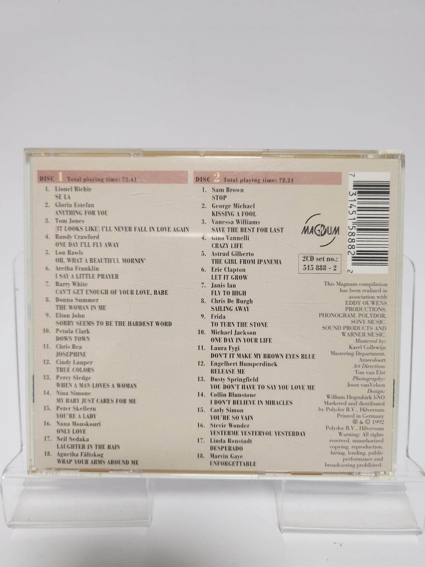 Unforgetable: the Most Beautiful Songs CD - Cd