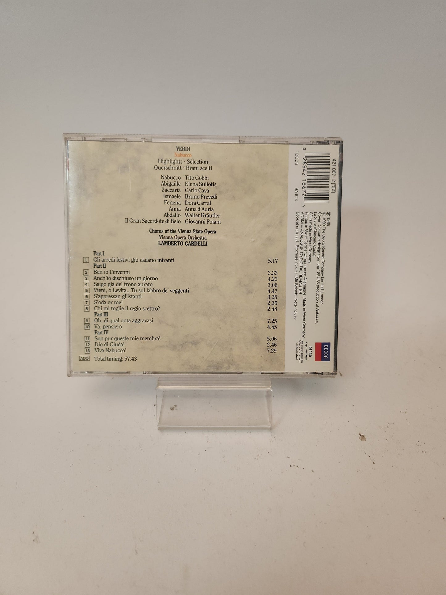 Verdi: Nabucco CD - Cd