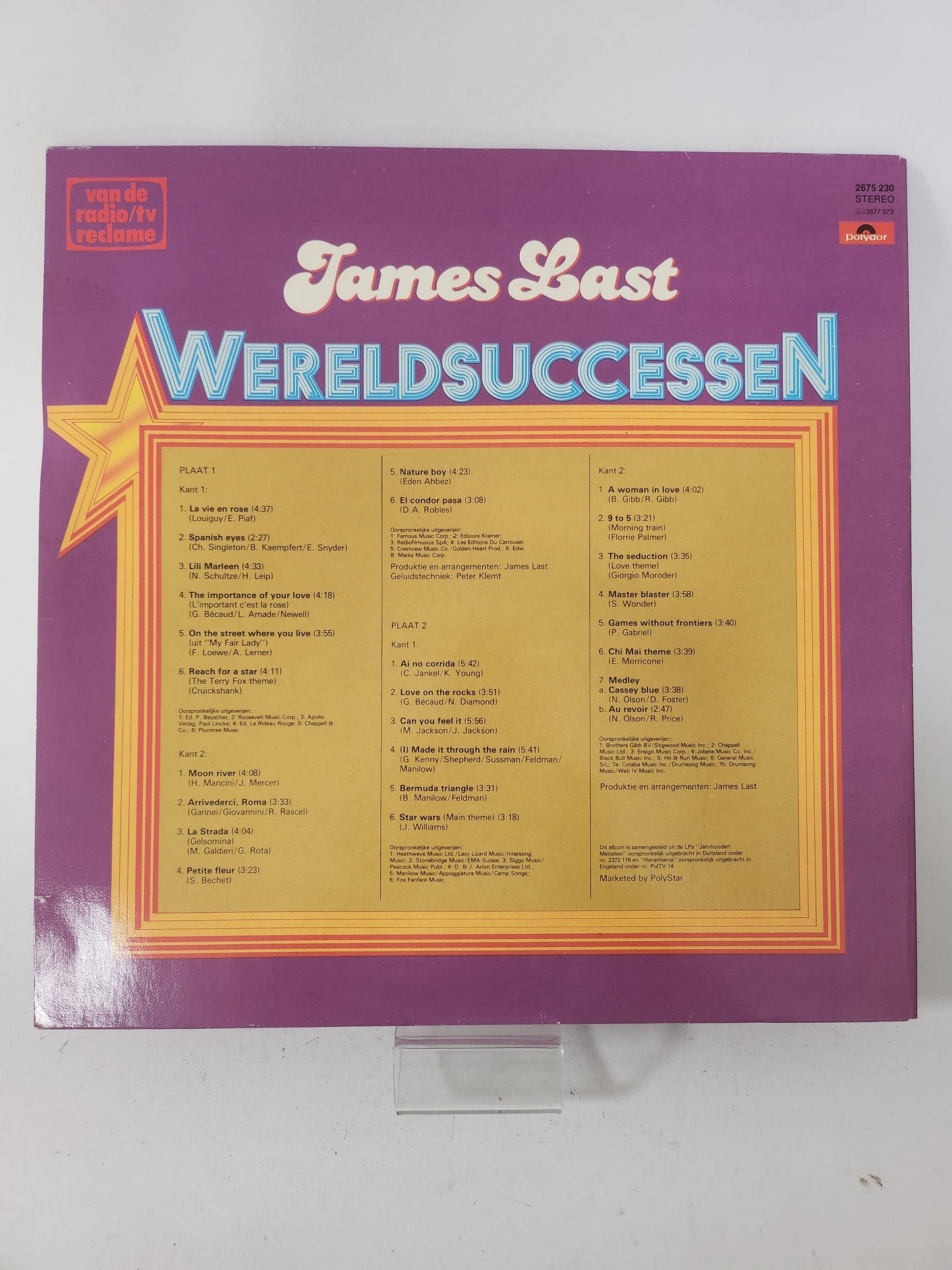 Wereldsuccessen: James Last LP Vinyl - Lp Vinyl