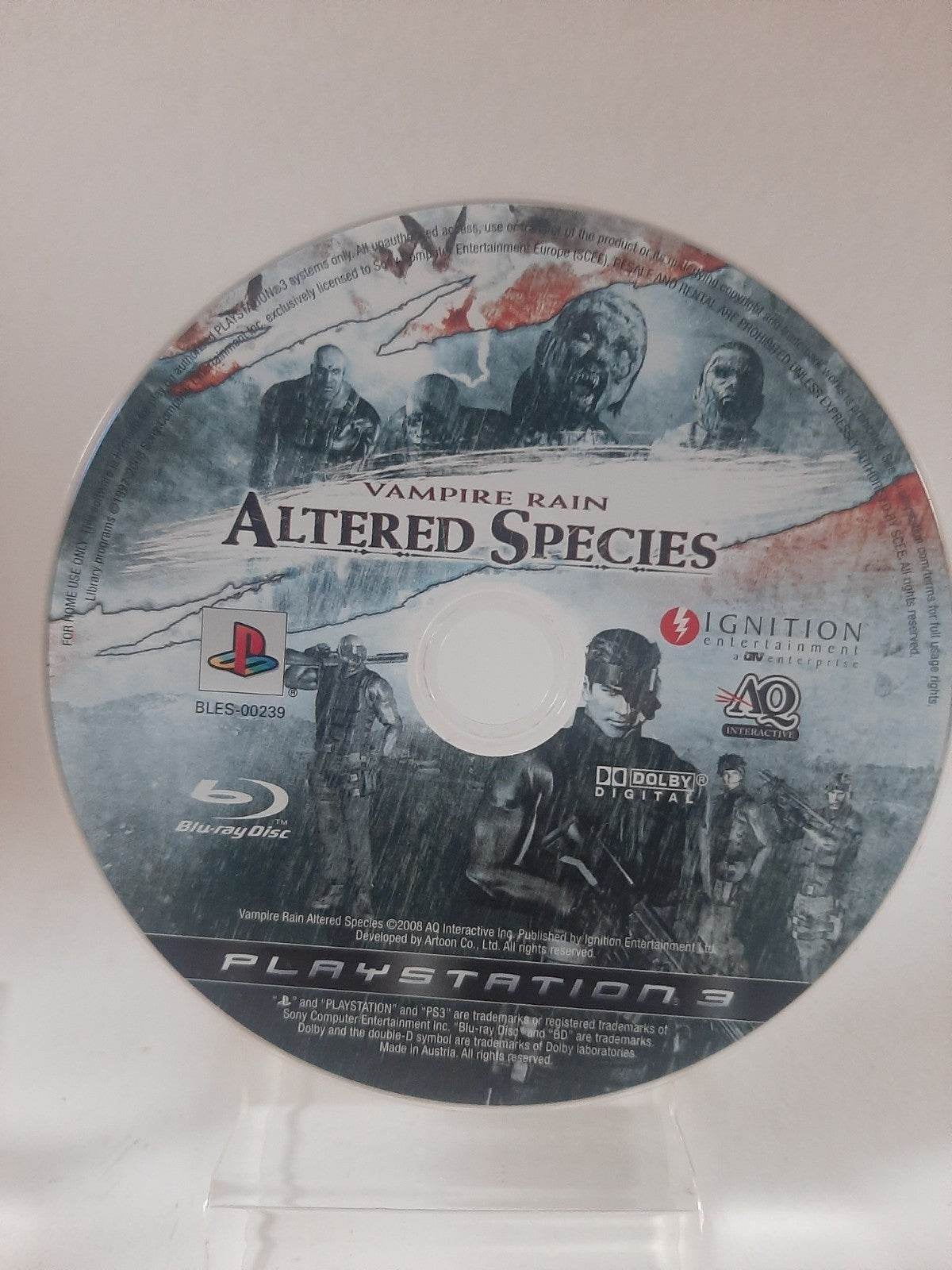 Altered Species Vampire Rain (Disc Only) Playstation 3 - Feniks Gameshop