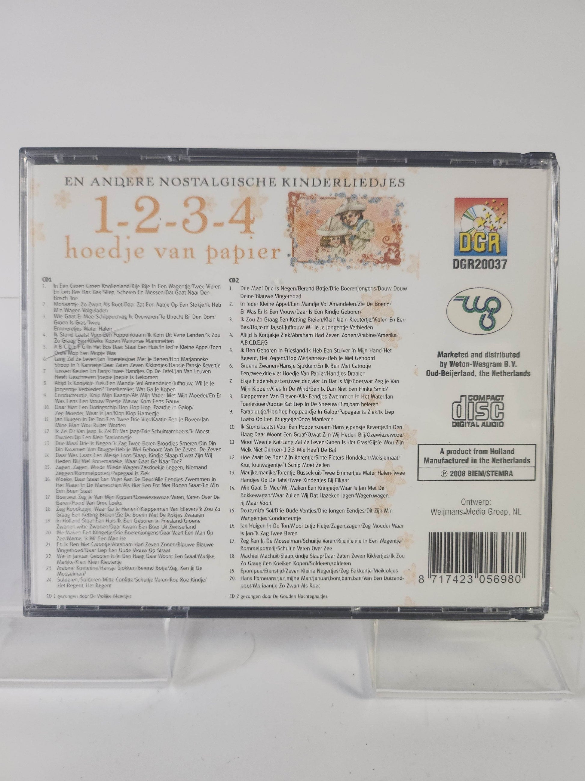 1-2-3-4 Hoedje van Papier en andere Nostalgische Kinderliedjes CD - Feniks Gameshop