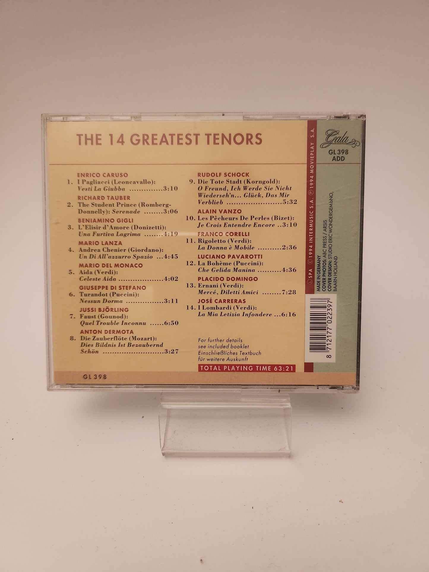 14 Greatest Tenors CD - Cd