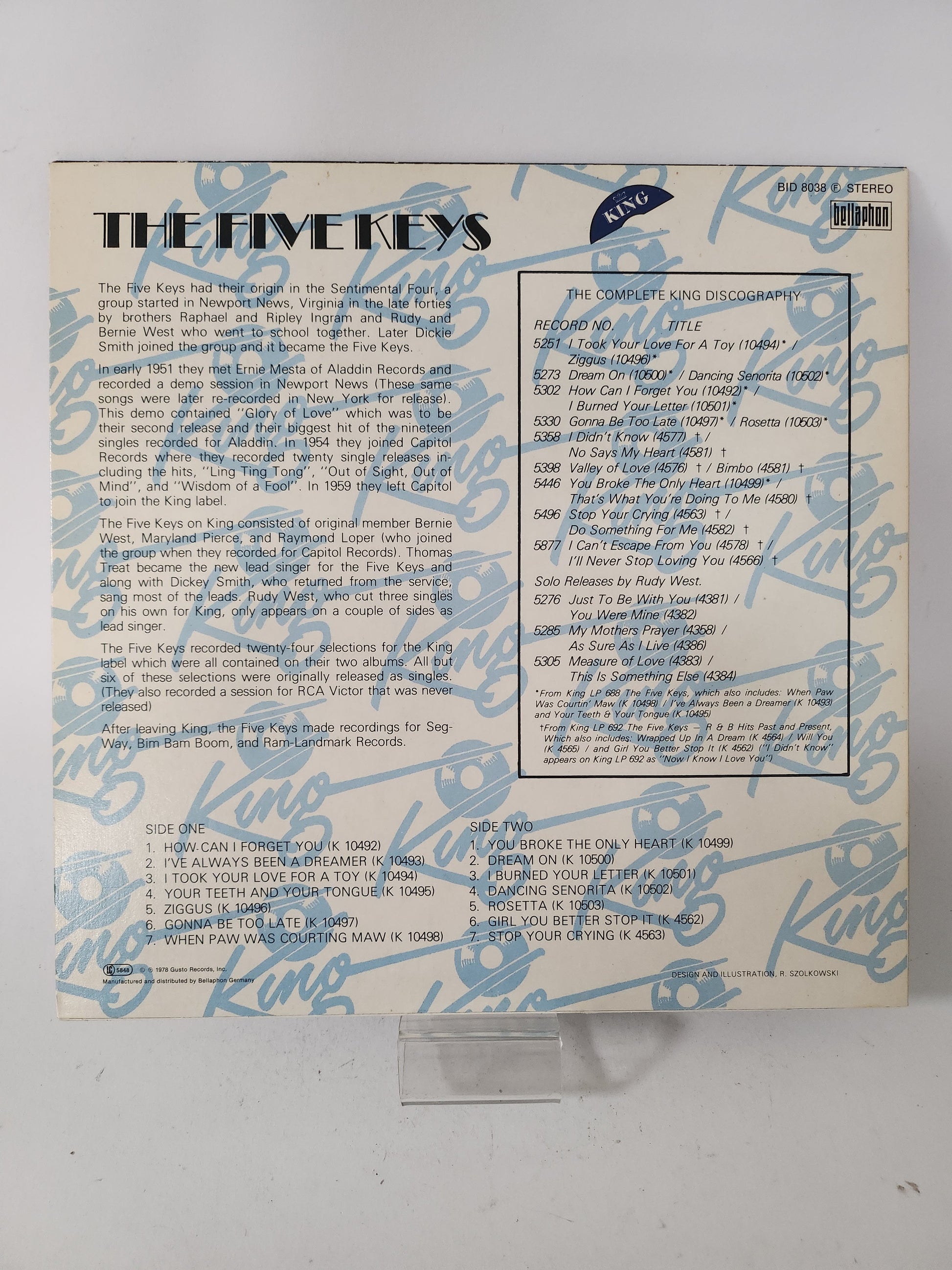 14 Hits: The Five Keys LP Vinyl - Lp Vinyl