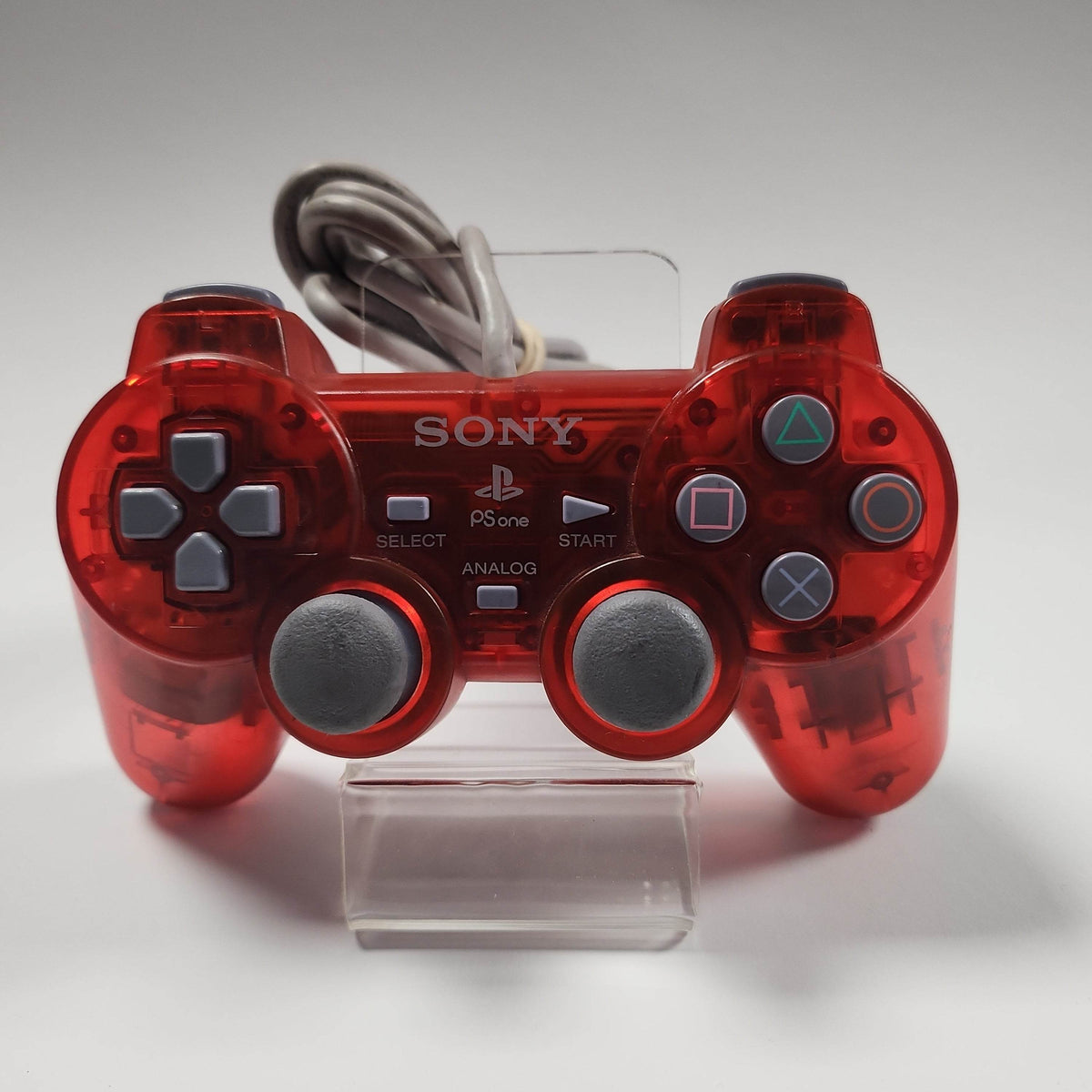Psone Translucent Controller Orginele Sony Transparant Rode Controller Playstation 1 – Feniks Gameshop