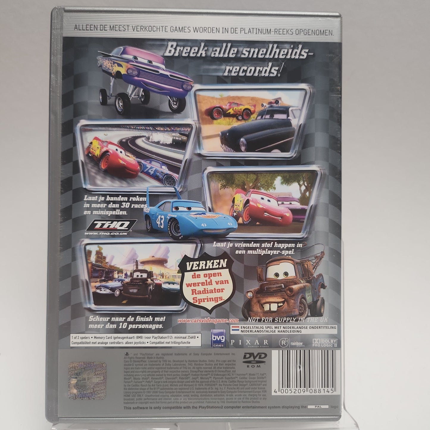 Disney Pixar Cars Platinum Playstation 2