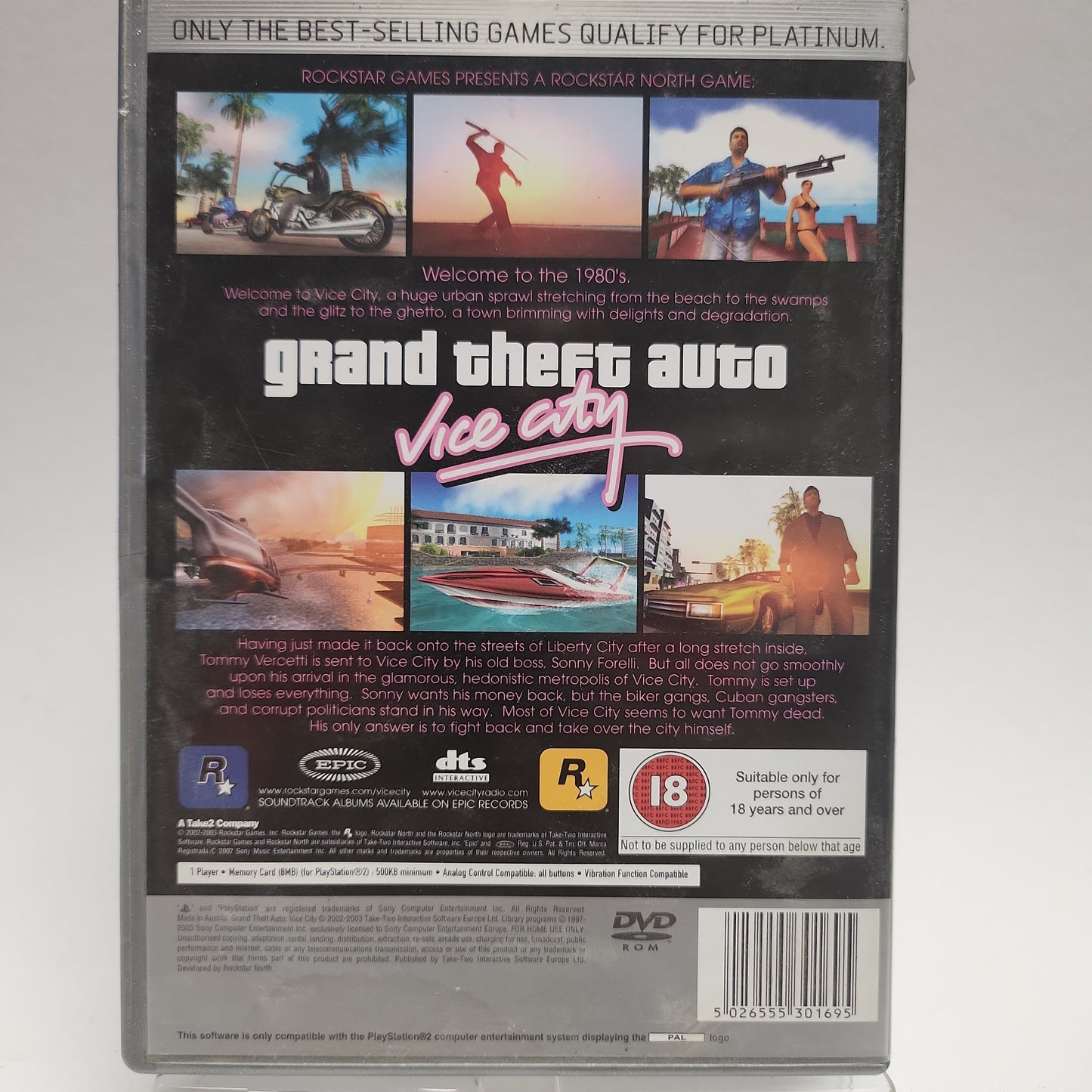 Grand Theft Auto Vice City Platinum Playstation 2