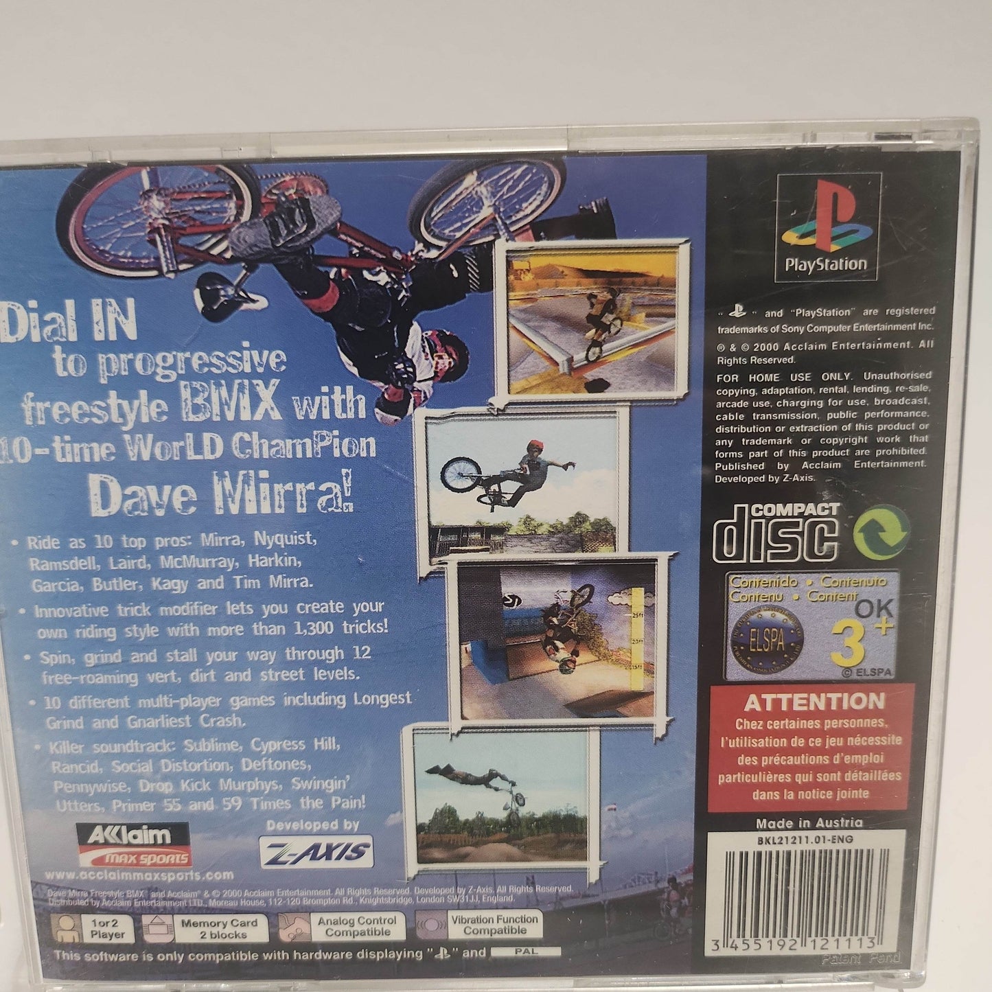 Dave Mirra Freestyle BMX (No Book) Playstation 1 - Feniks Gameshop