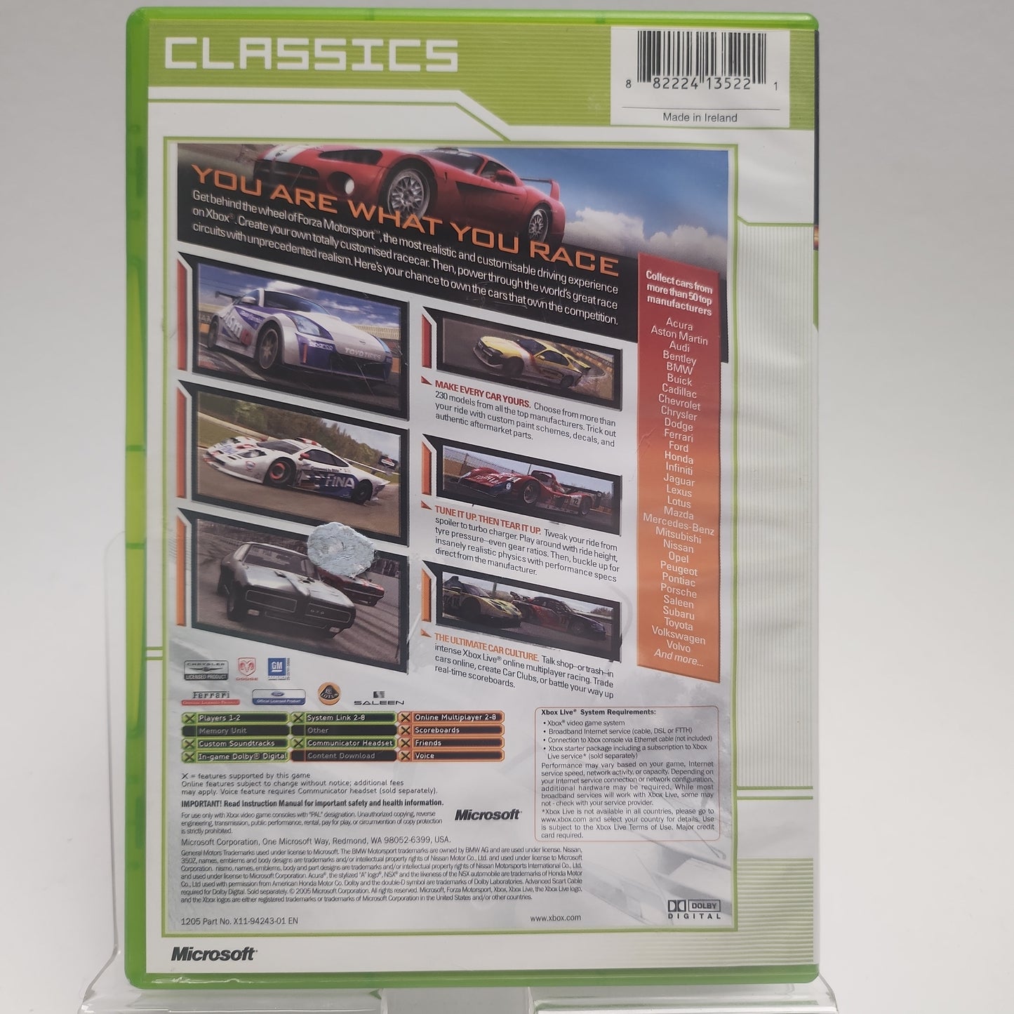 Forza Motorsport Classics Xbox Original