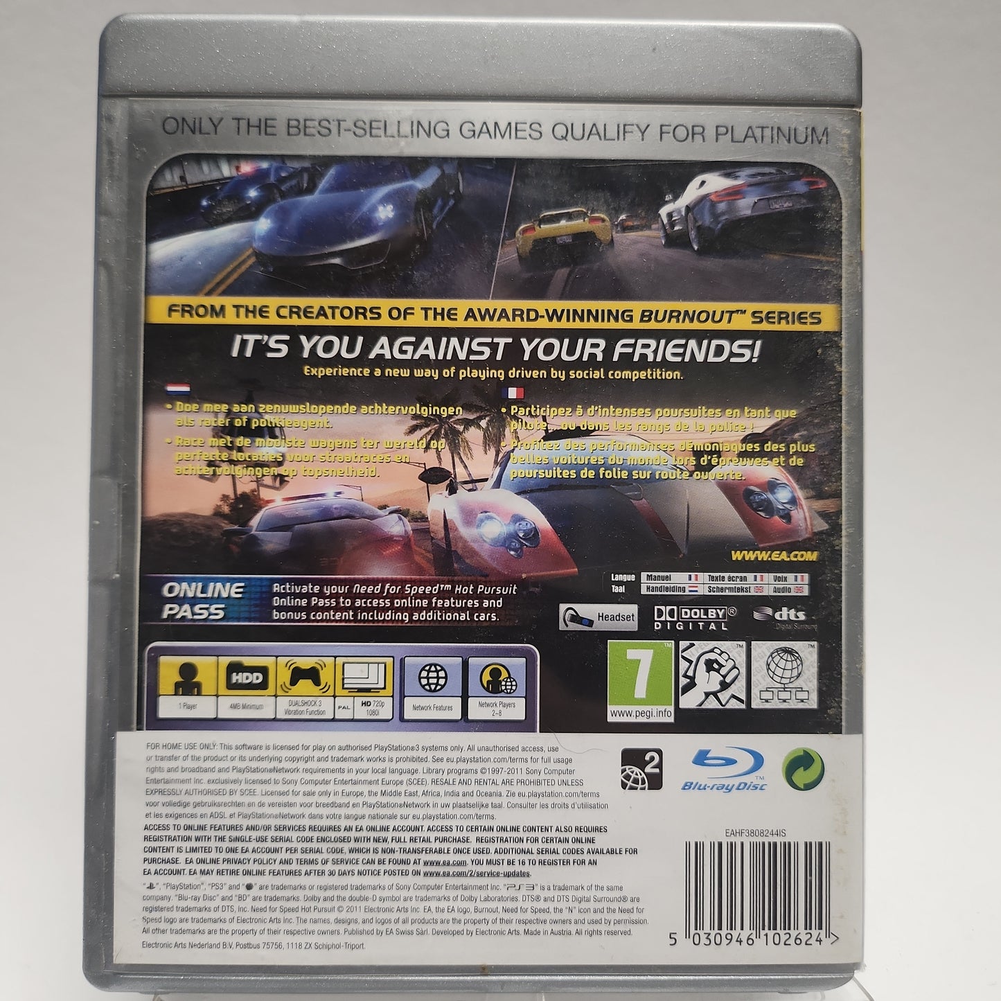 Need for Speed Hot Pursuit Platinum Playstation 3