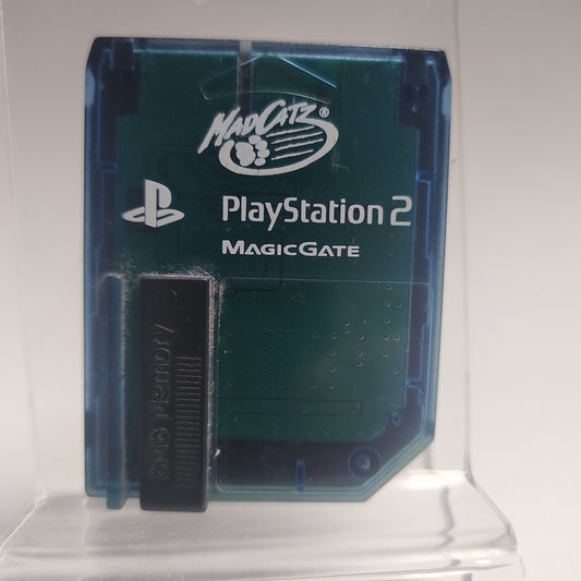 Blauwe Doorzichtige Magic Gate Memorycard Playstation 2