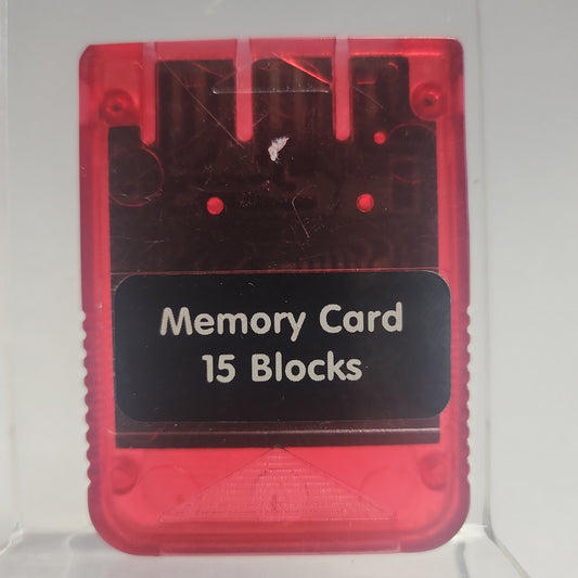 Rode Doorzichtige 15 Blocks Memorycard Playstation 1