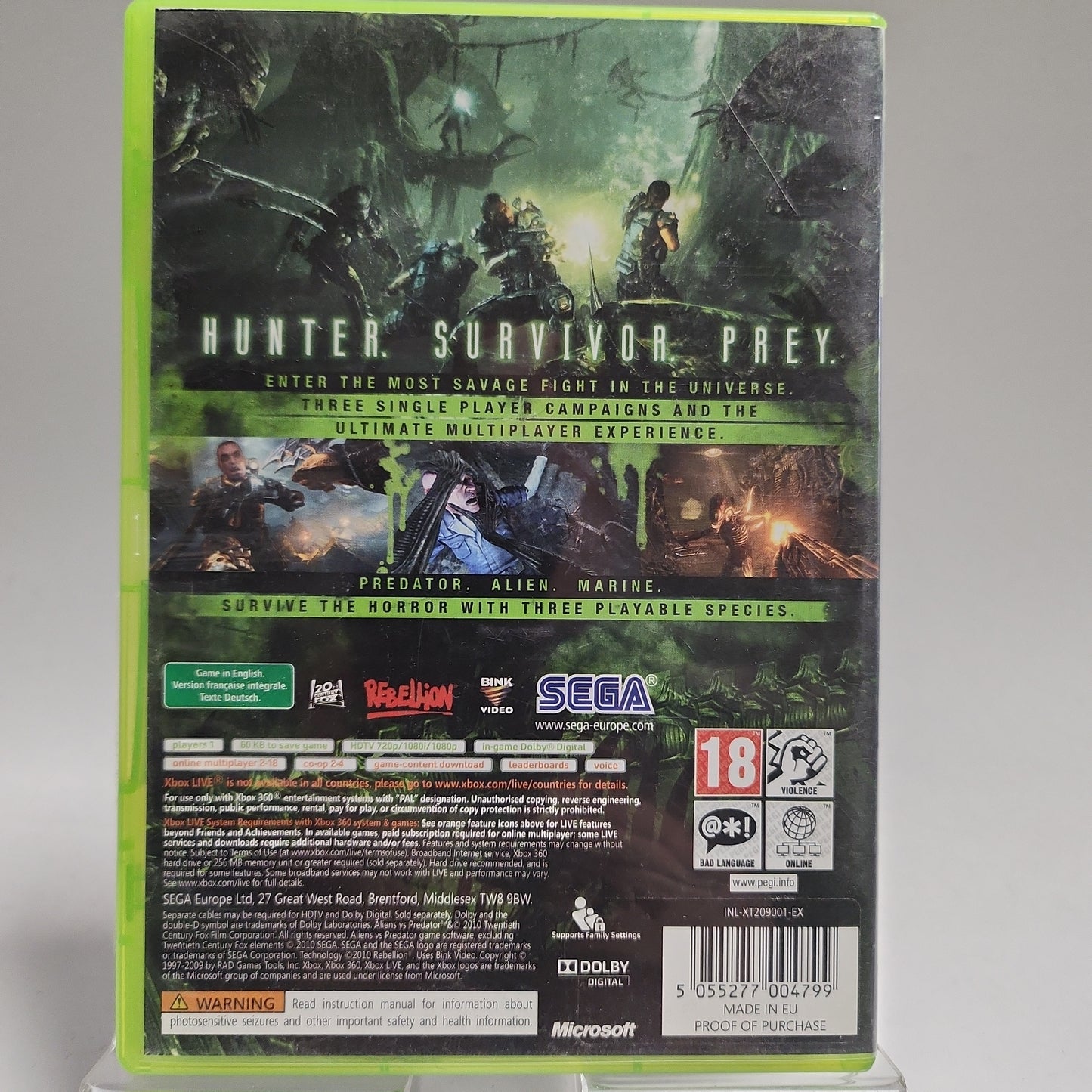 Aliens vs Predator Xbox 360