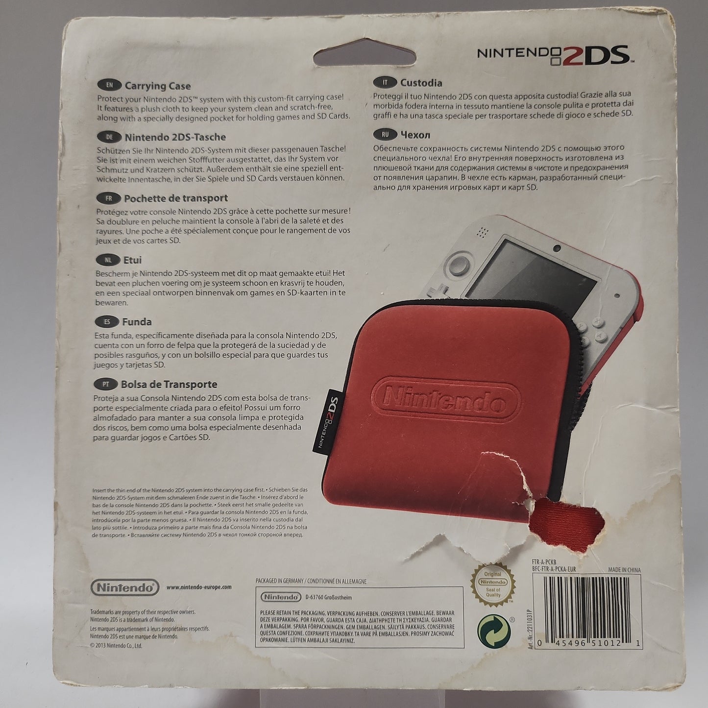 NEU Reisetasche Rot Nintendo 2DS