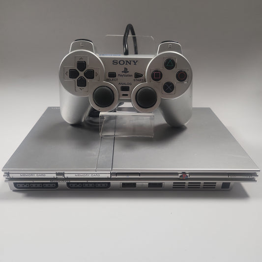 Playstation 2 Slim Zilver + Sony controller SCPH-77004