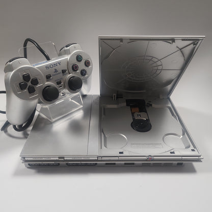Playstation 2 Slim Zilver + Sony controller SCPH-77004