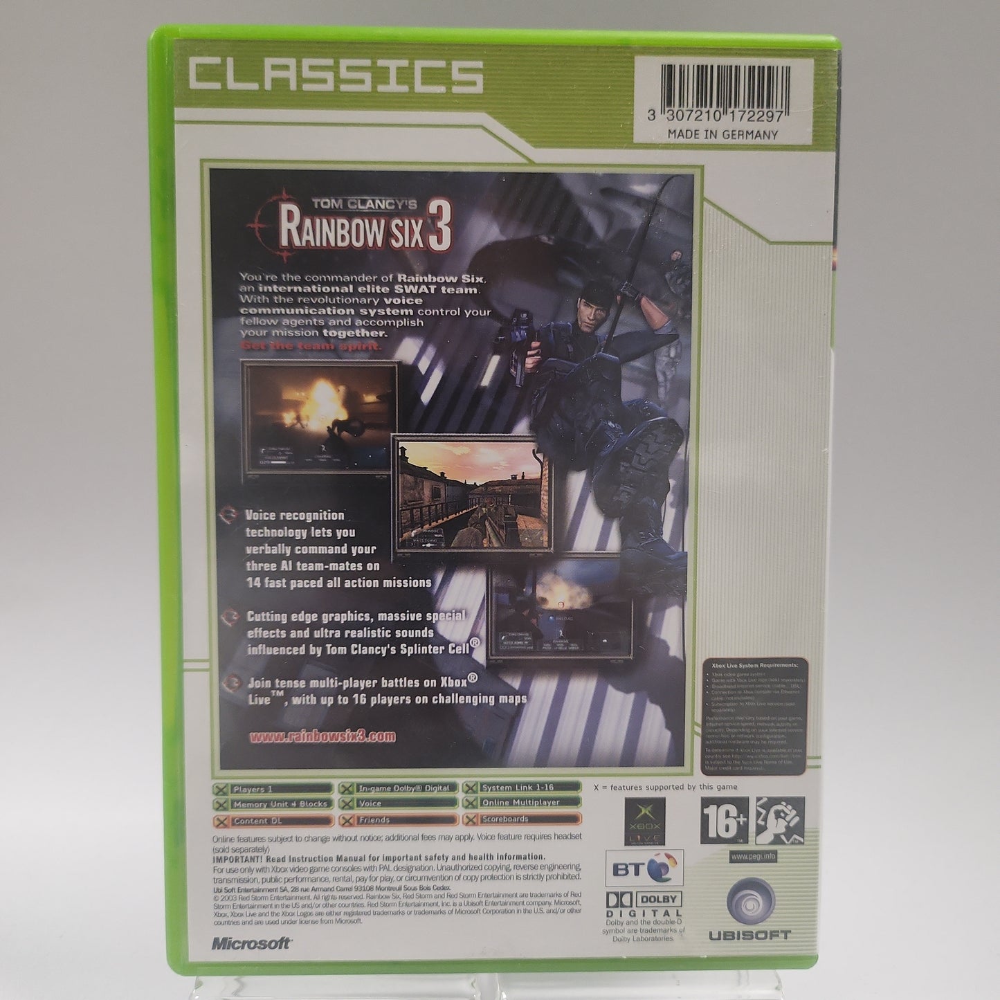 Tom Clancy's Rainbow Six 3 Classics Xbox Original