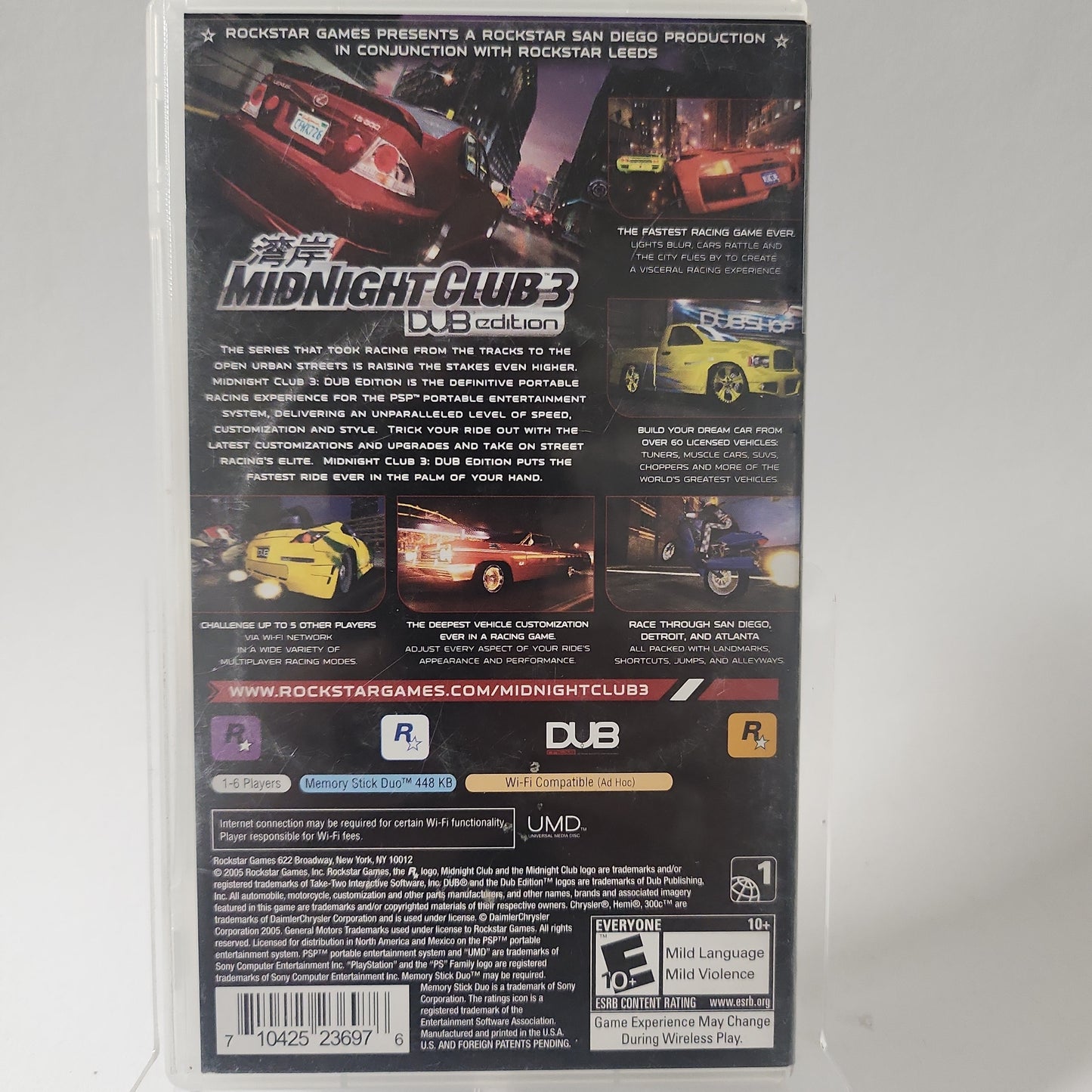 Midnight Club 3 DUB Edition American Cover PSP