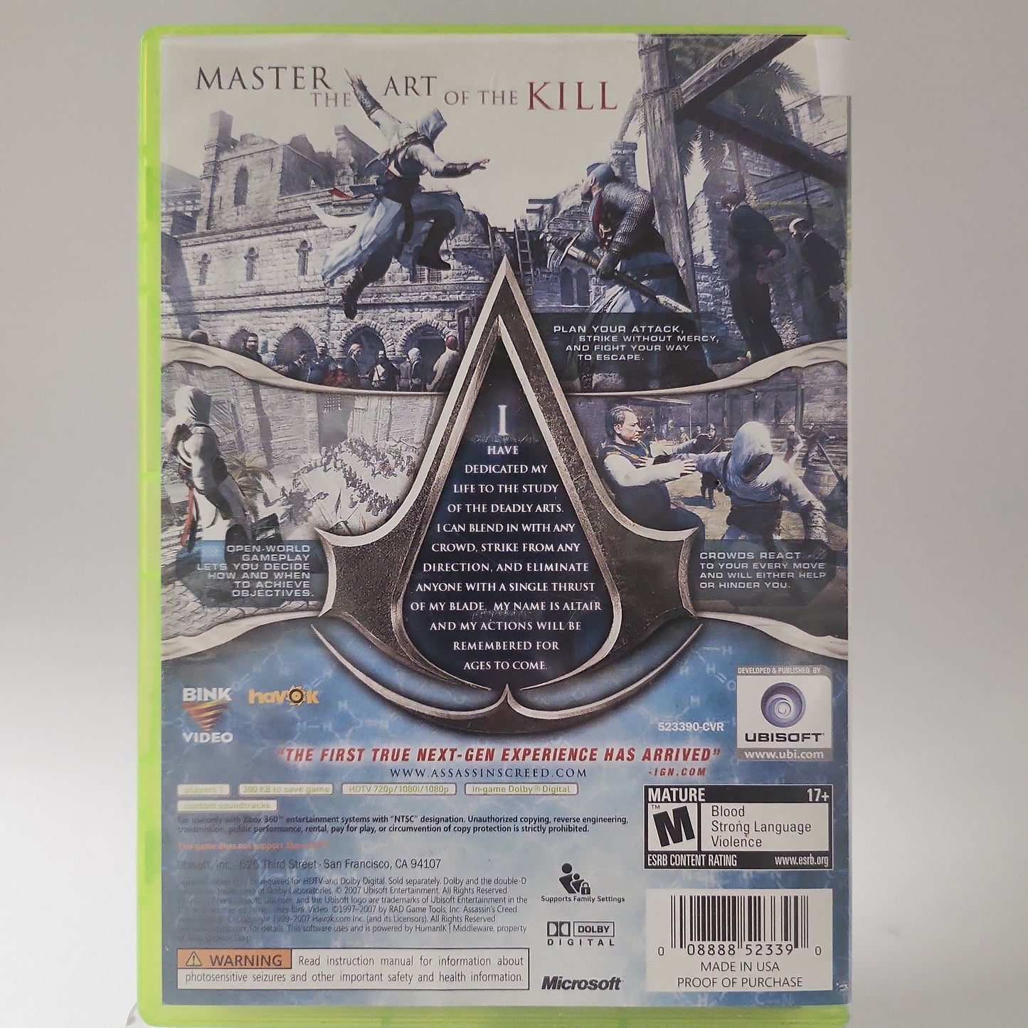 Assassin's Creed American Cover Xbox 360