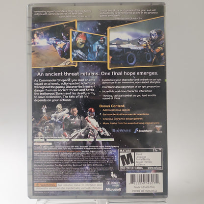 Mass Effect Platinum American Cover Xbox 360