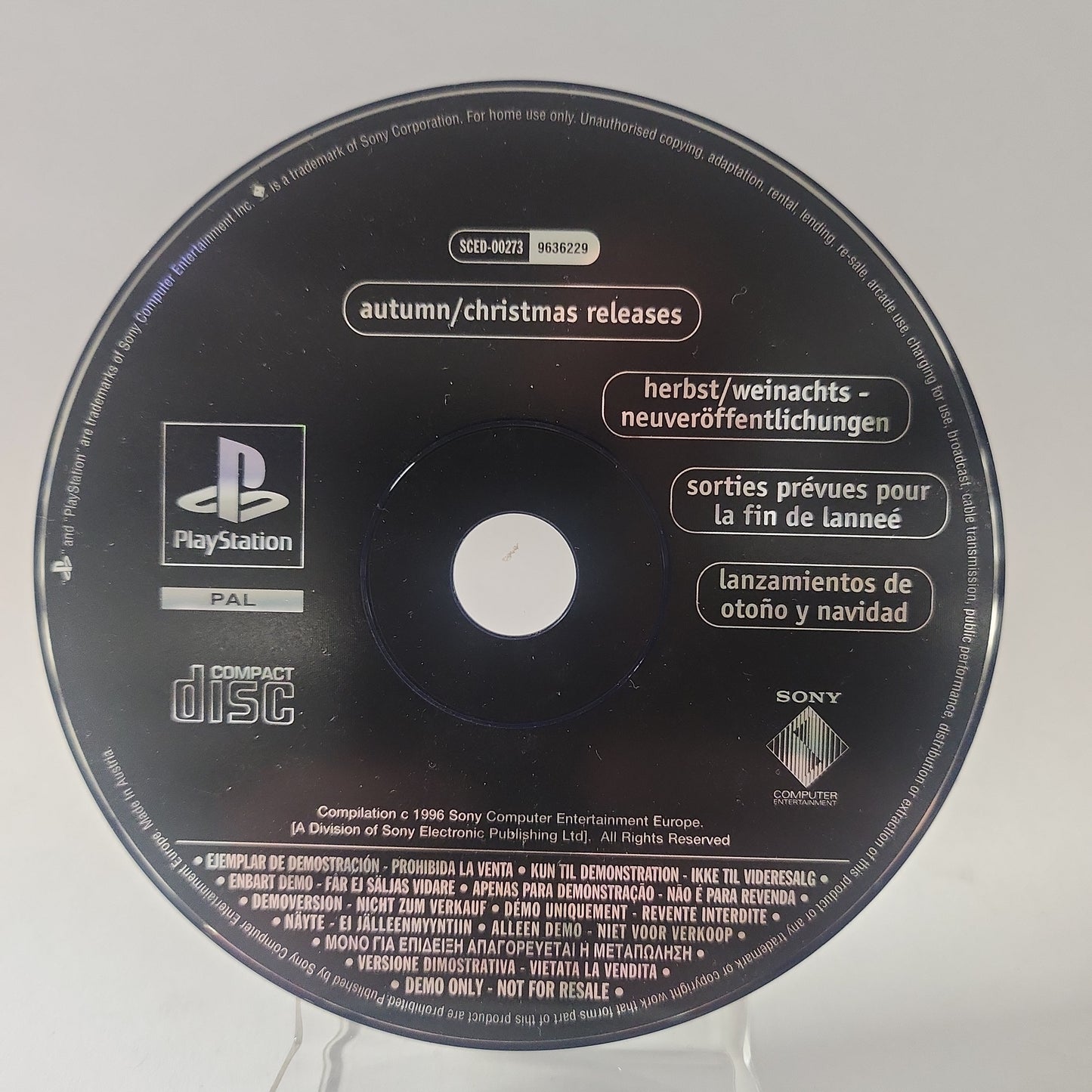 Herbst/Weihnachten veröffentlicht Demo (nur Disc) für Playstation 1