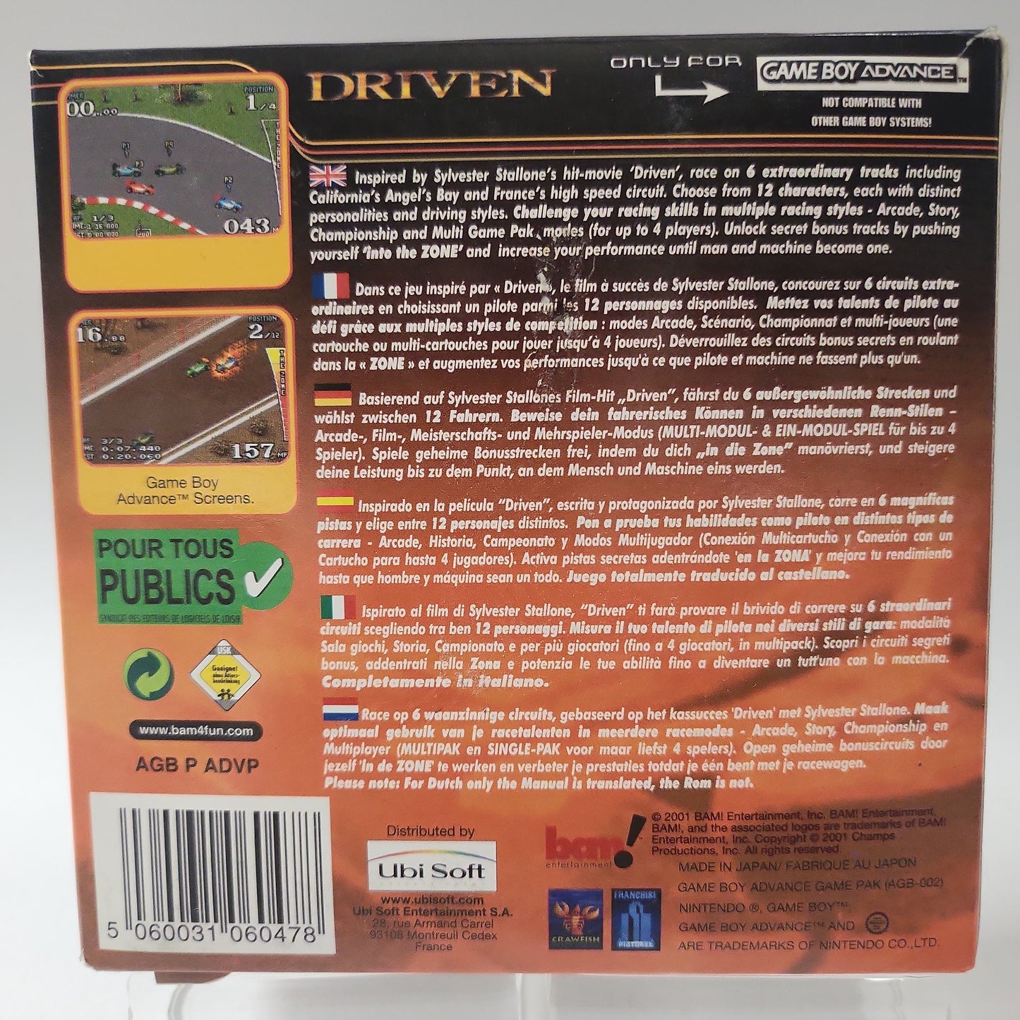 Driven Boxed Game Boy Advance