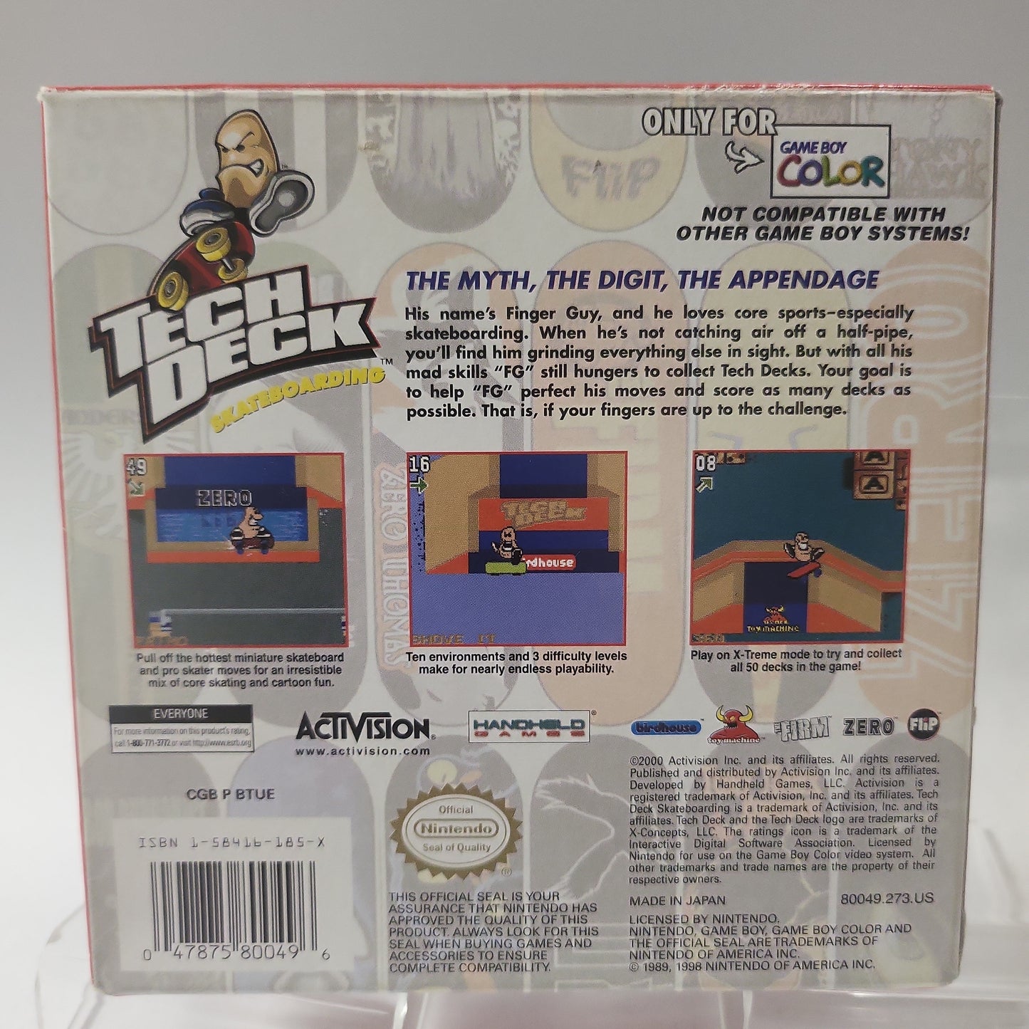 Tech Deck Skateboarding Boxed Game Boy Color