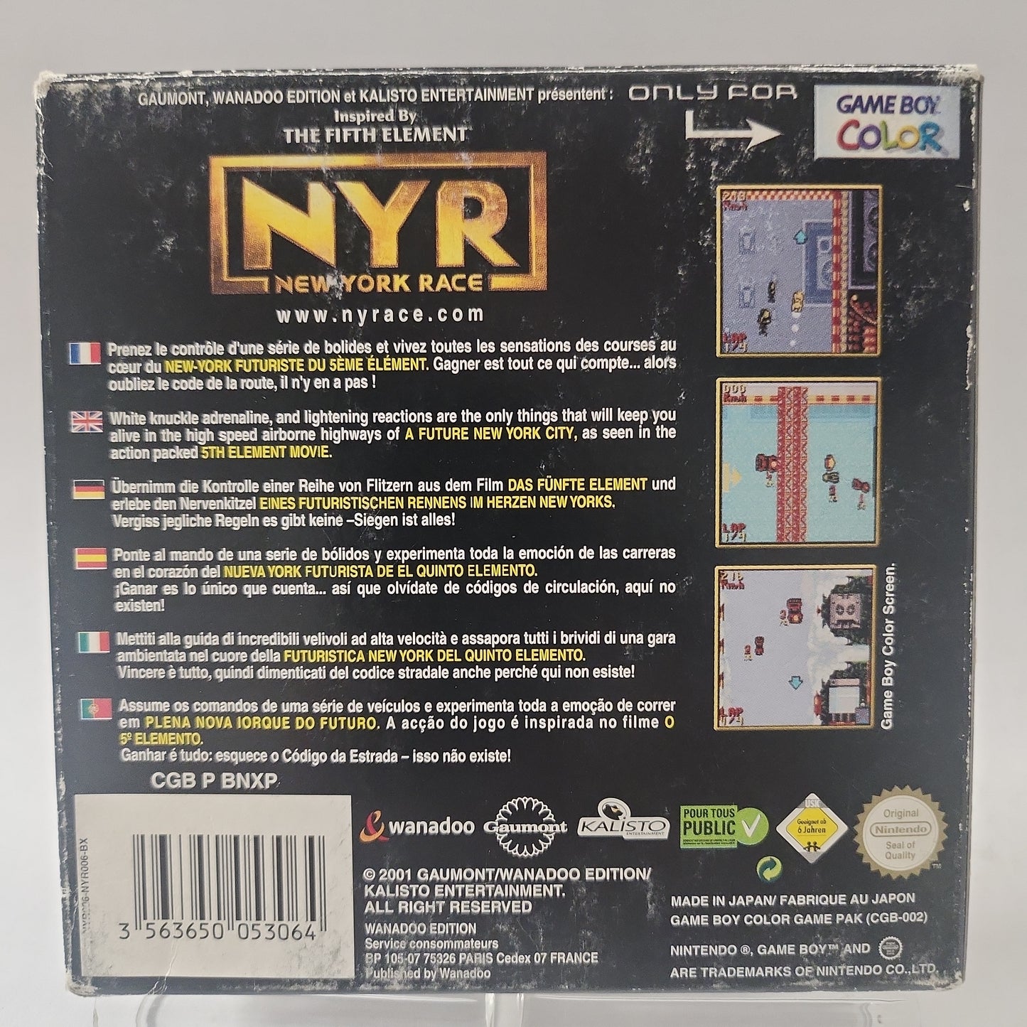 NYR (New York Racer) Boxed Game Boy Color