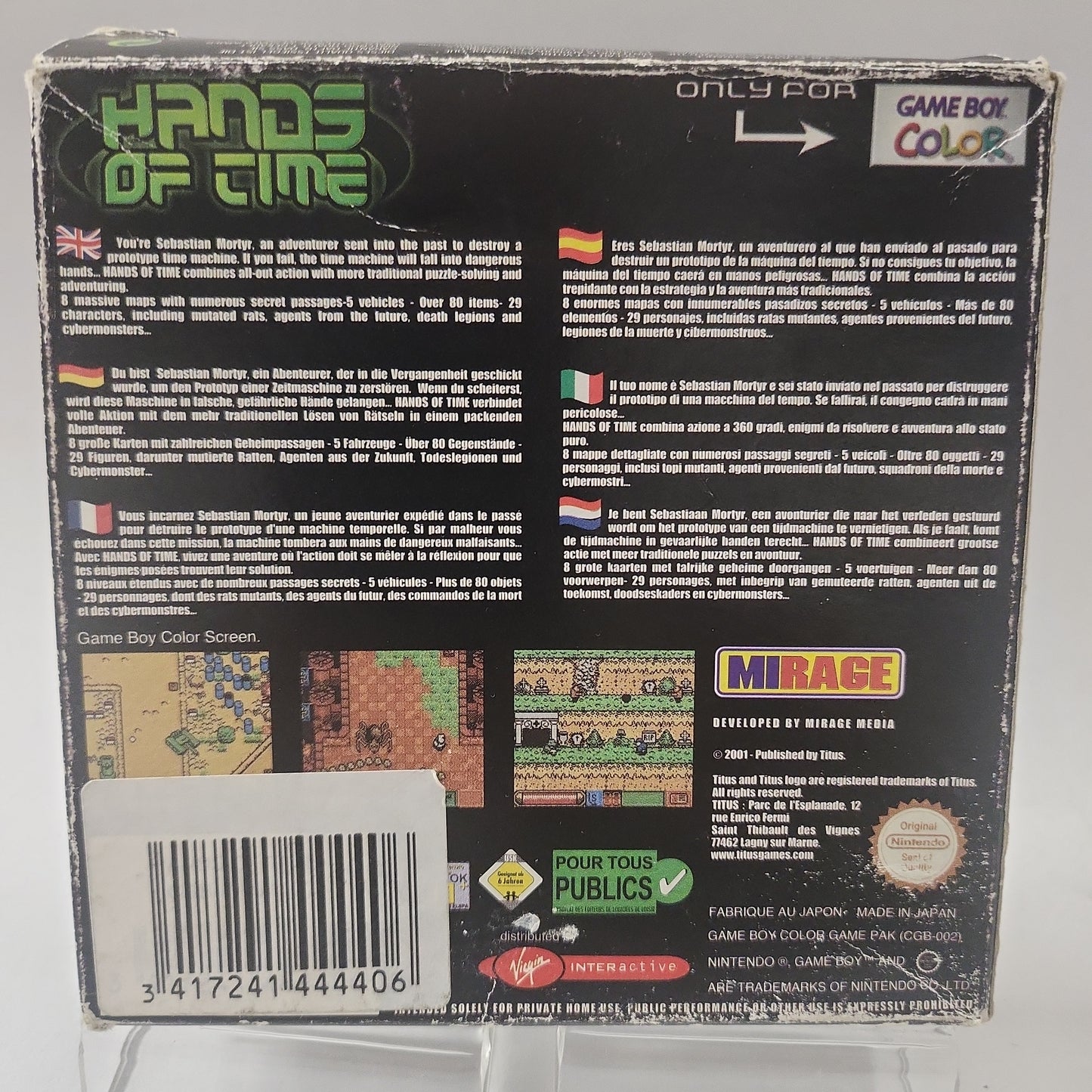 Hands of Time CIB Game Boy Color