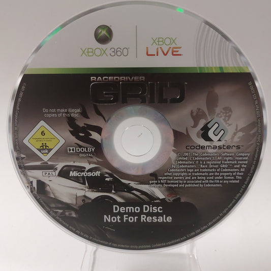 Racedriver Grid-Demo-Disc (nur Disc) Xbox 360