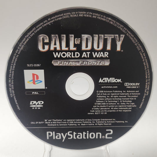 Call of Duty World at War Final Fronts (nur Disc) PlayStation 2