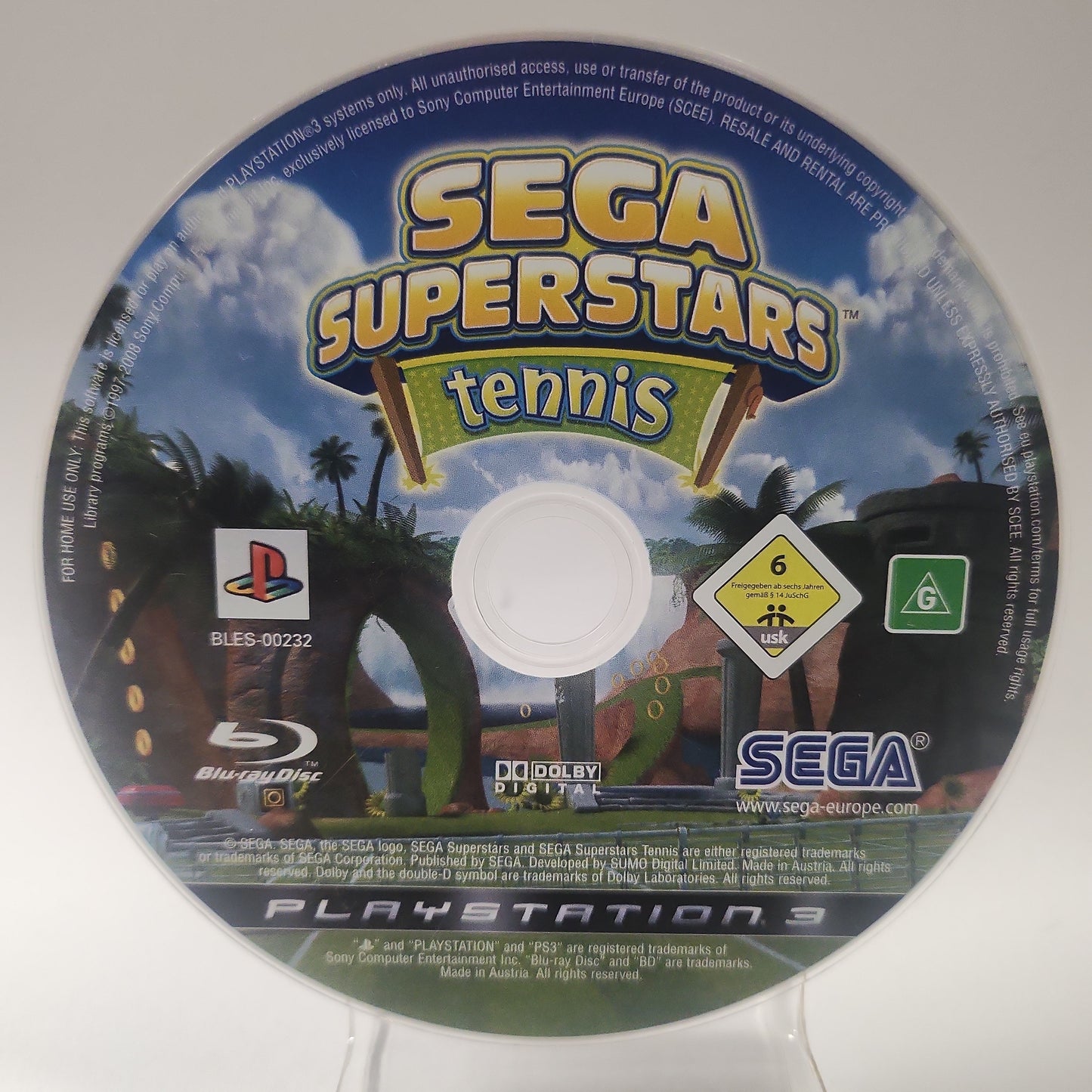 Sega Superstars Tennis (Disc Only) PlayStation 3