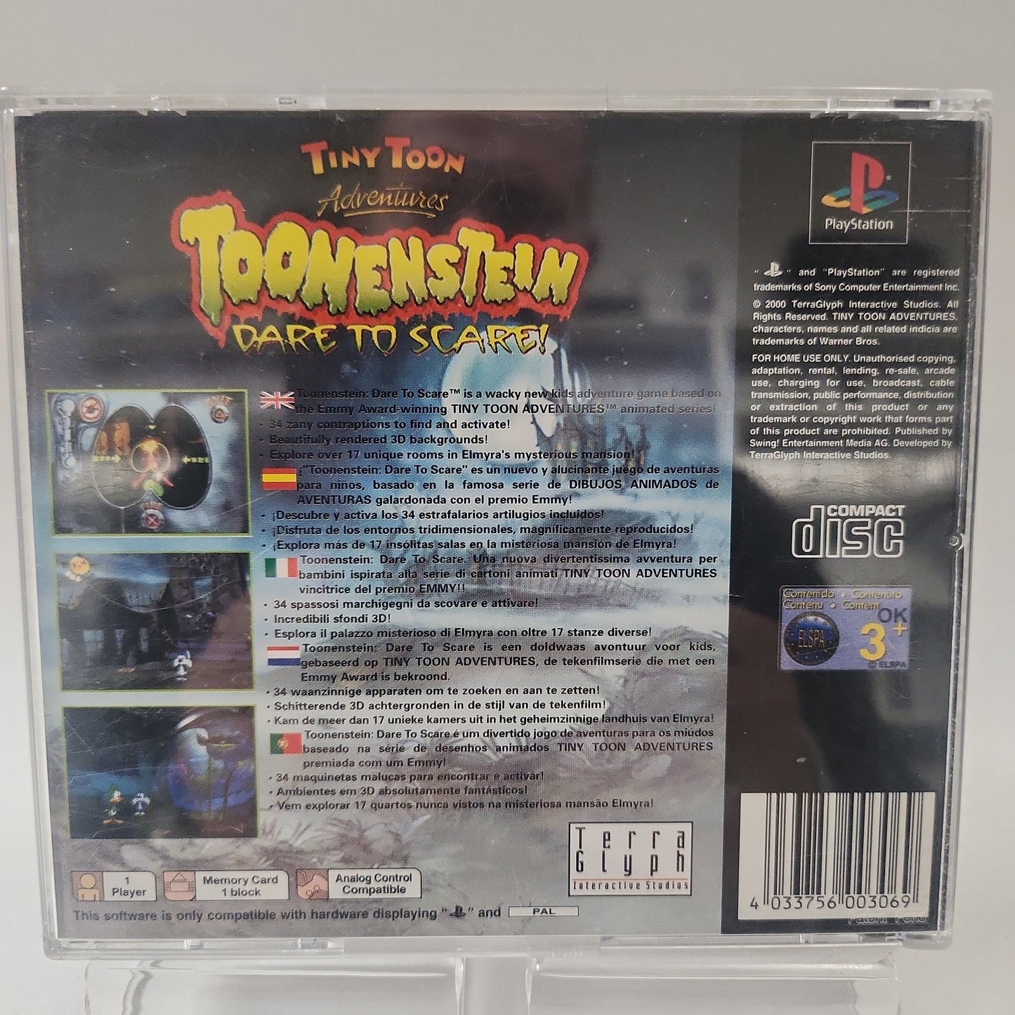 Toonenstein Dare to Scare Playstation 1