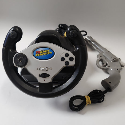 TV Game Computer Race Wheel & Gun PC