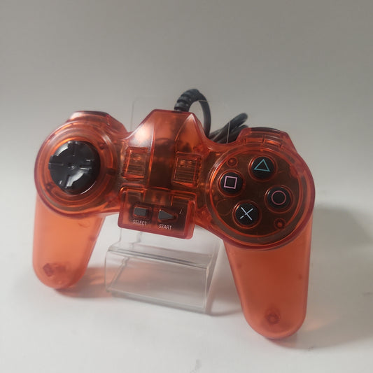 Roter transparenter Controller Playstation 1
