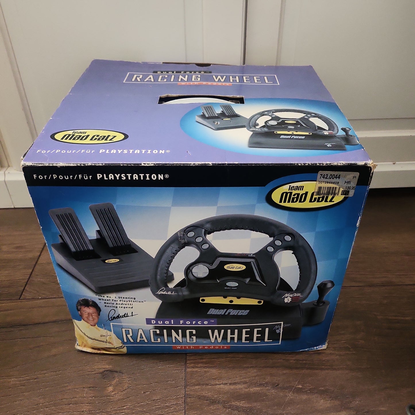 Mad Catz Dual Force Racing Wheel Boxed PS1