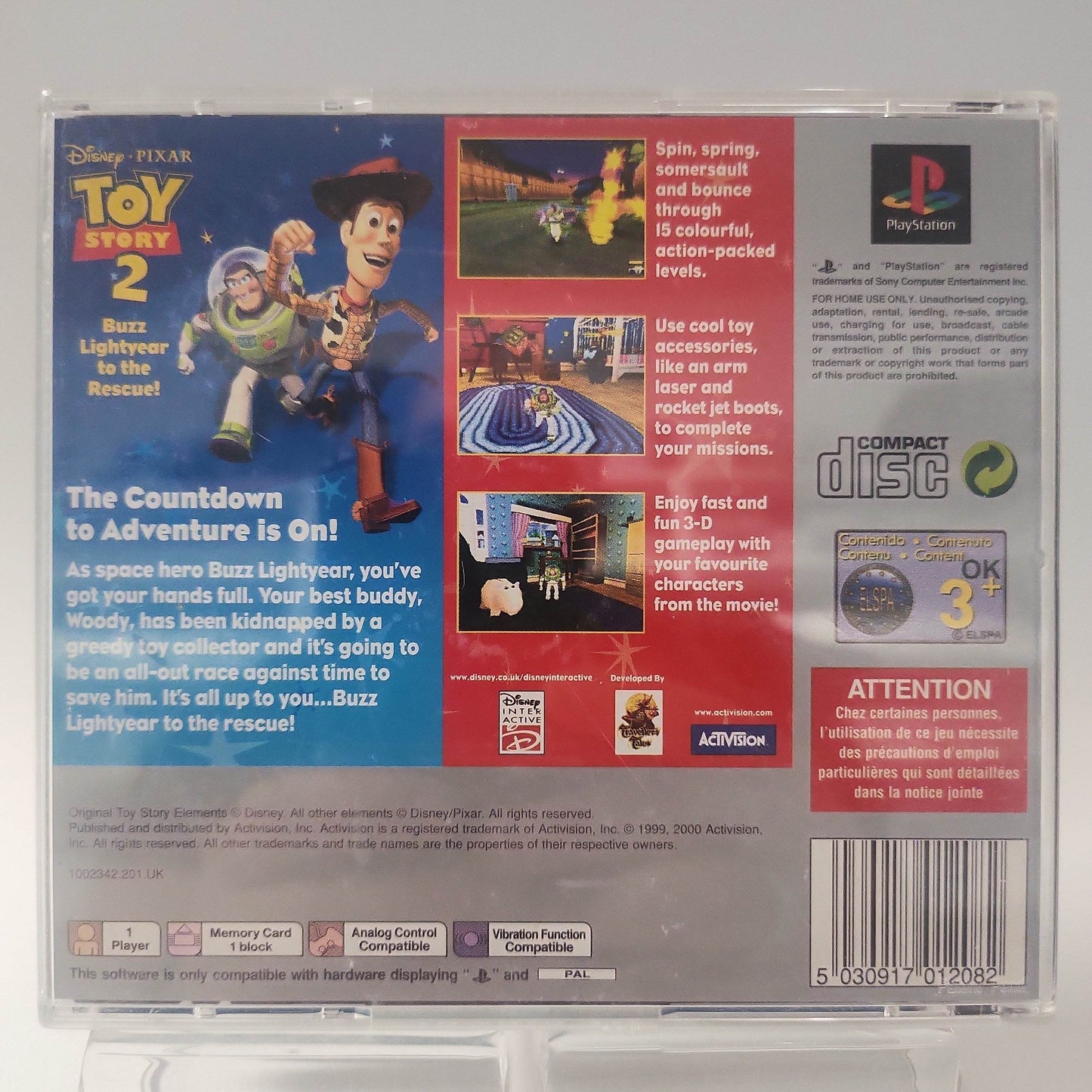 Disney Pixar Toy Story 2 Buzz Lightyear to the Rescue PS1 - Feniks Gameshop