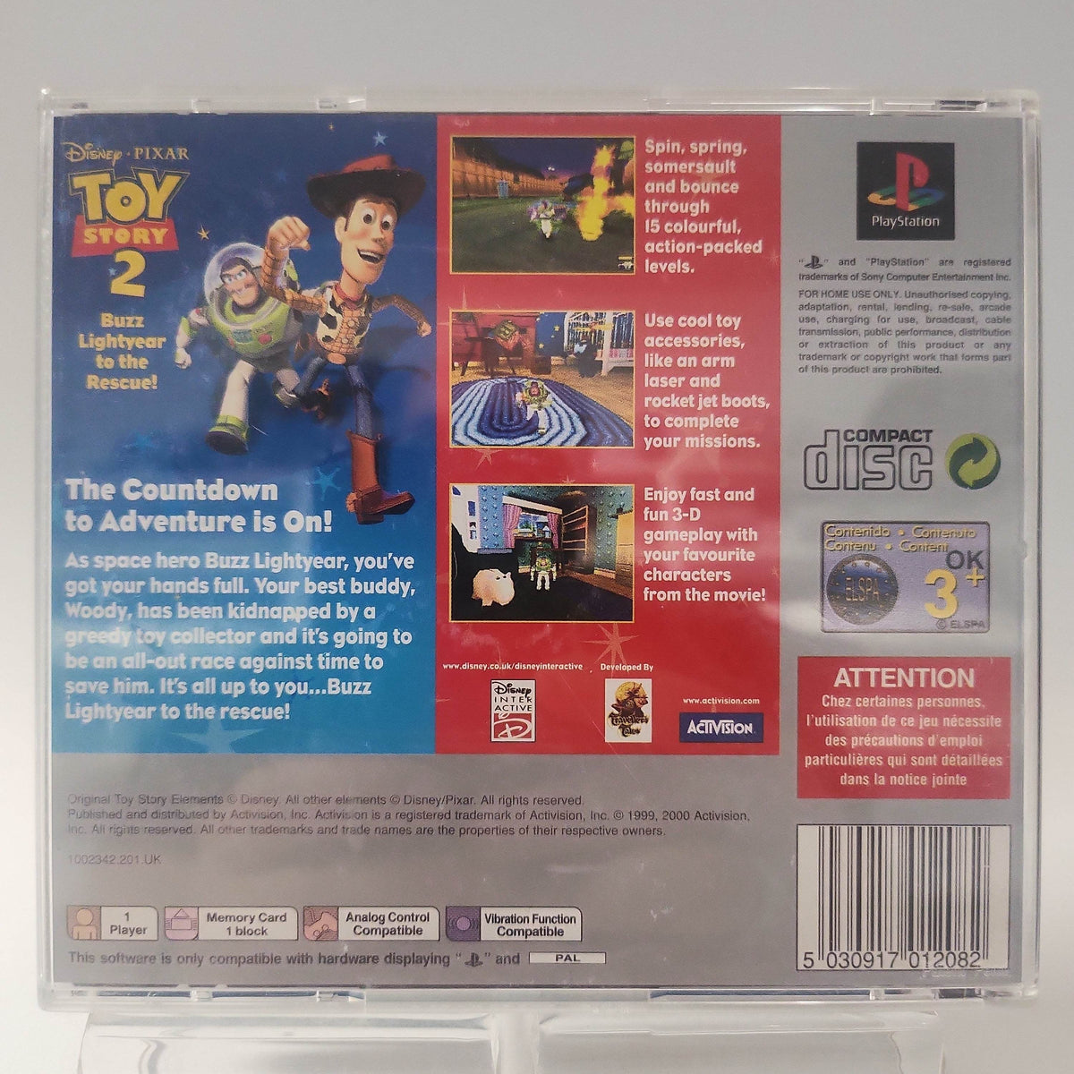 Disney Pixar Toy Story 2 Buzz Lightyear to the Rescue PS1 - Feniks Gameshop